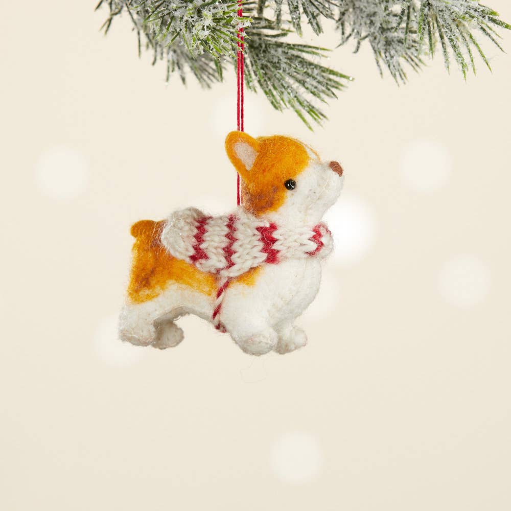 Felted Corgi Ornament - Image 2