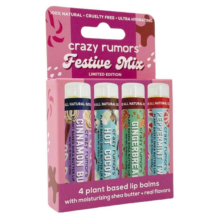 4 Pack Lip Balm Gift Box - Festive Mix - Image 2