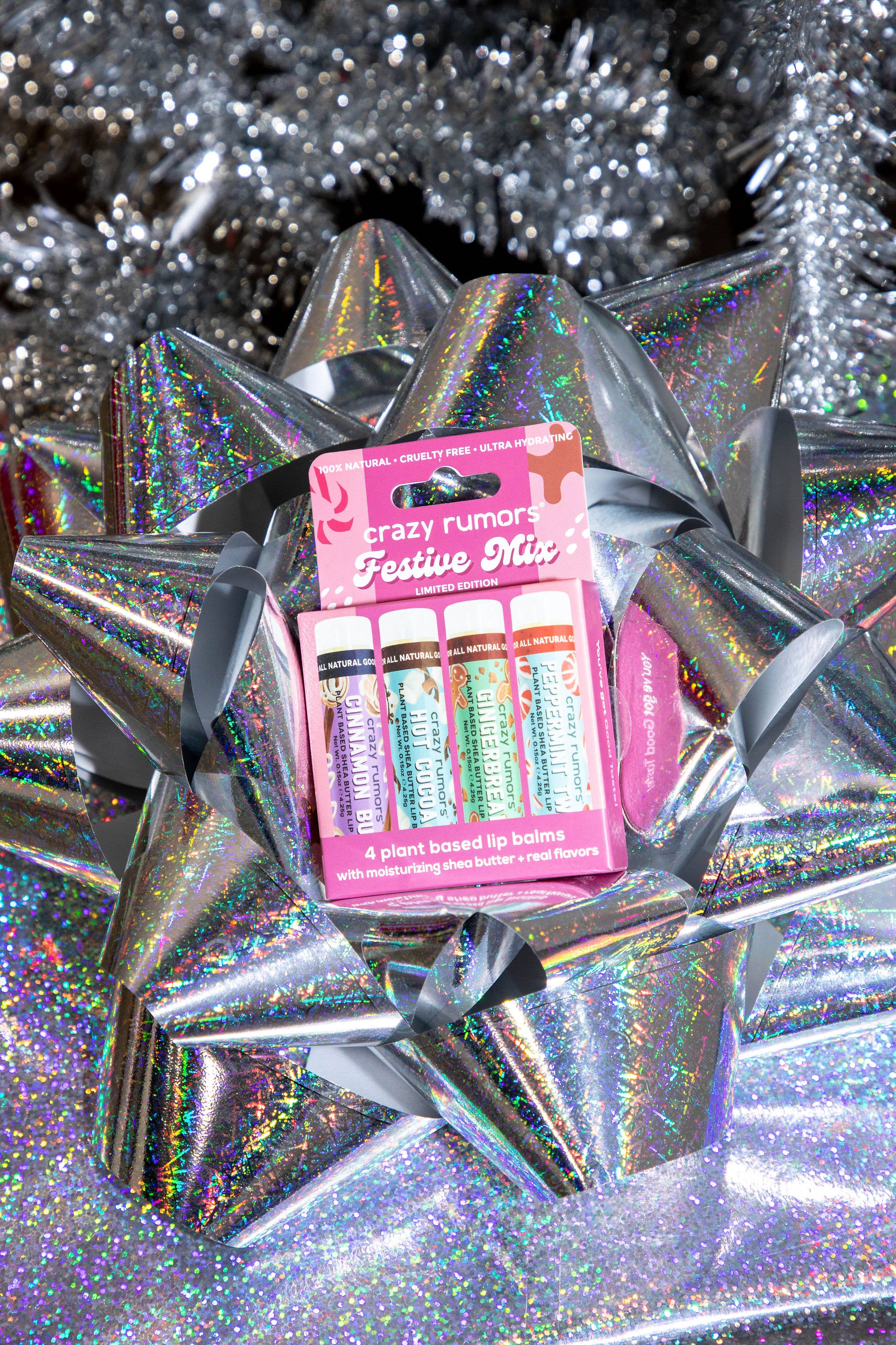 4 Pack Lip Balm Gift Box - Festive Mix - Image 4