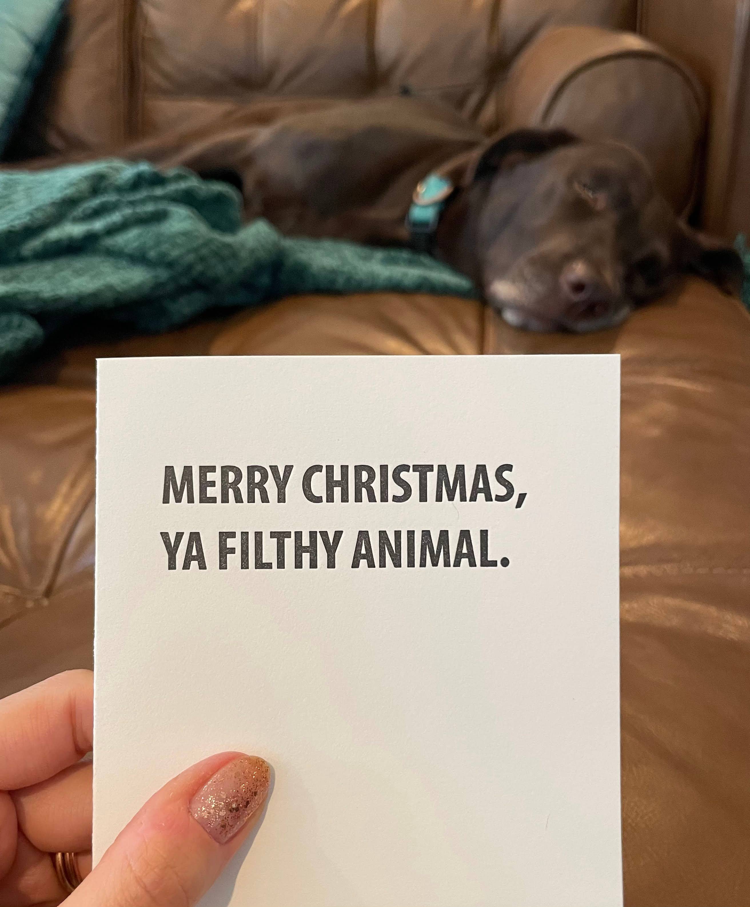 Filthy Animal Christmas Card - Image 2