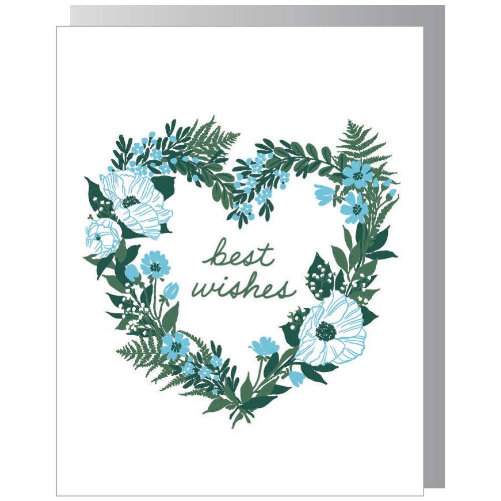 Floral Heart Wedding Card - Image 2