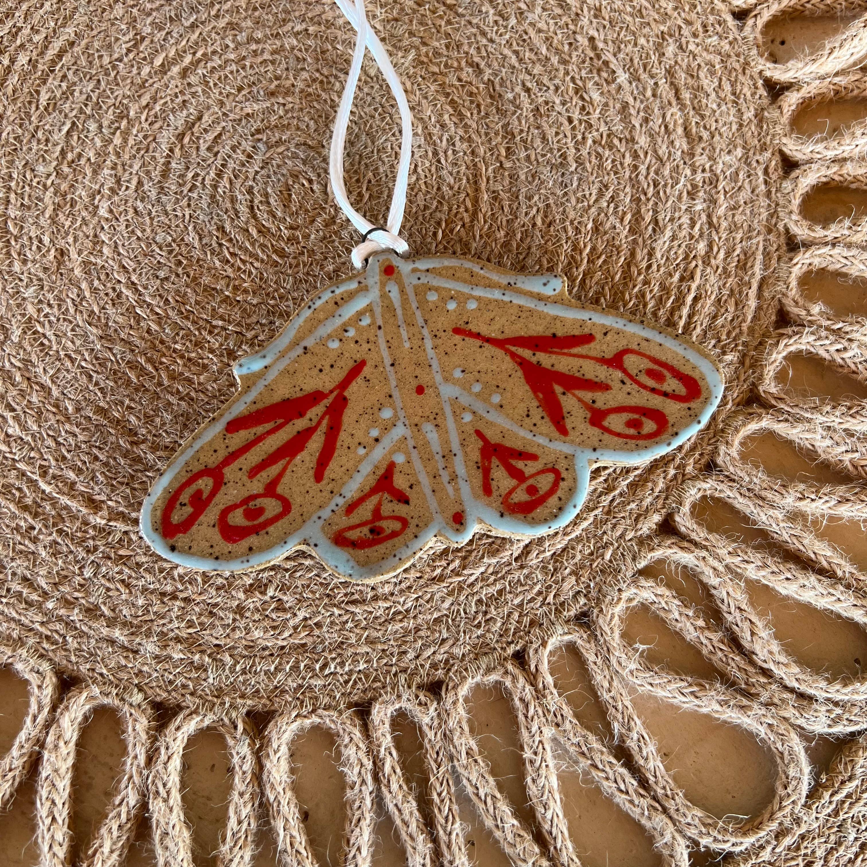 Moth Floral Ceramic Ornament - Image 3