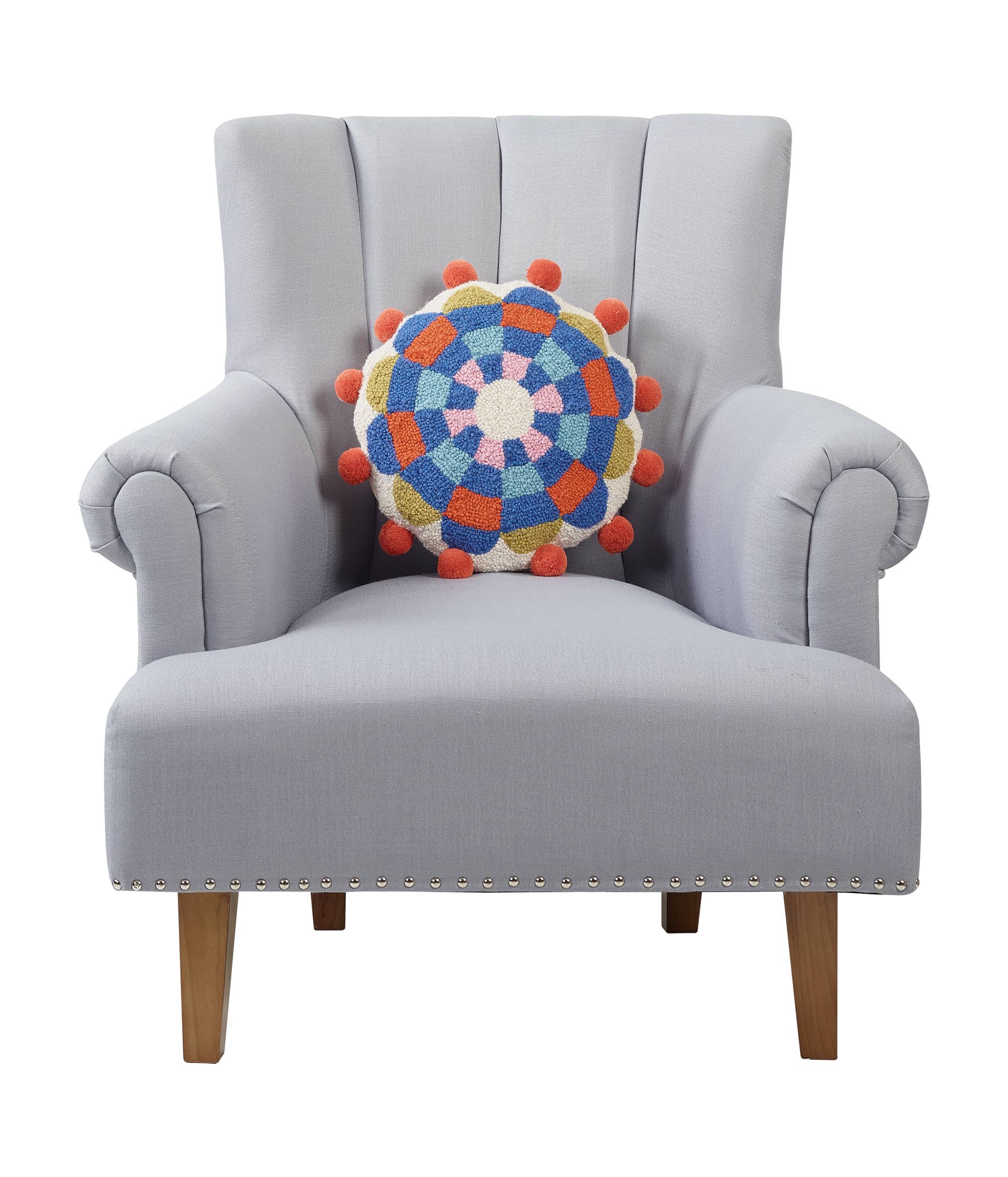 Flower Pop w/ Pom Poms Hook Pillow - Image 2