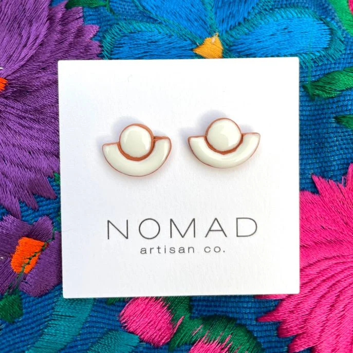 Flower Pot Ceramic Earrings - Image 4