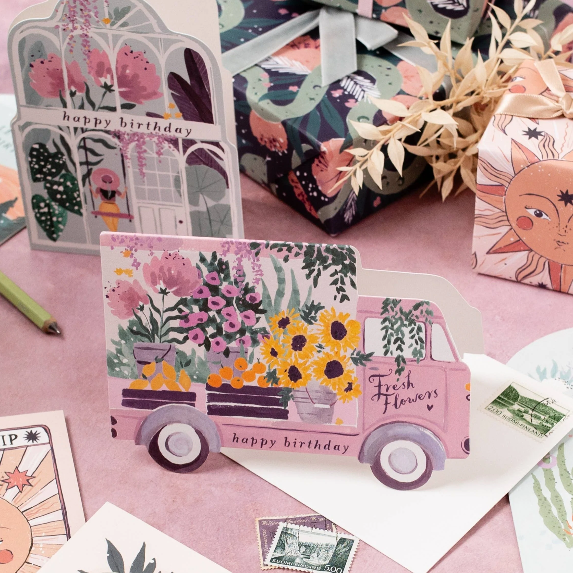 Flower Truck Birthday Card - Image 2