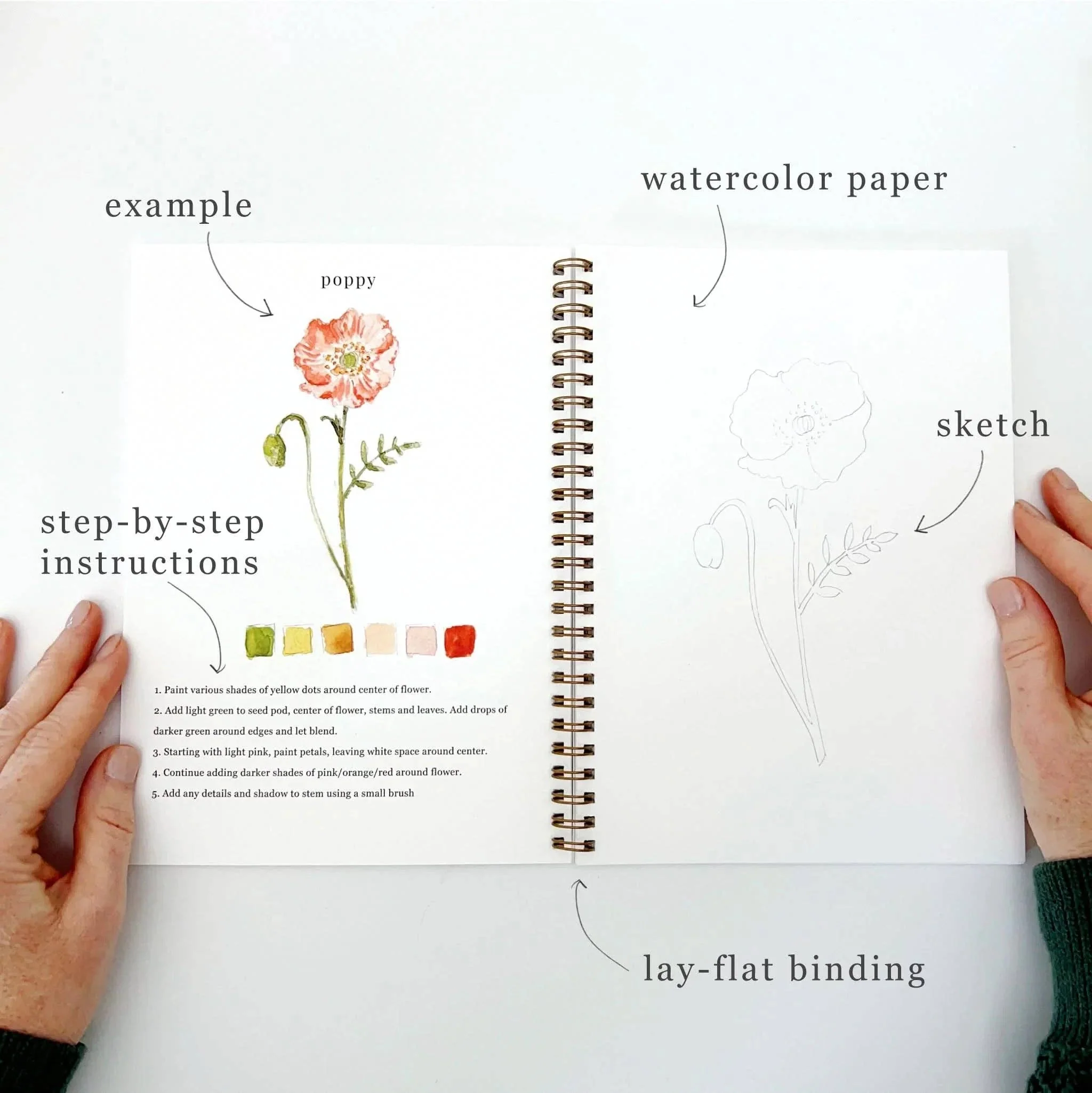 Flowers Watercolor Workbook - Image 3