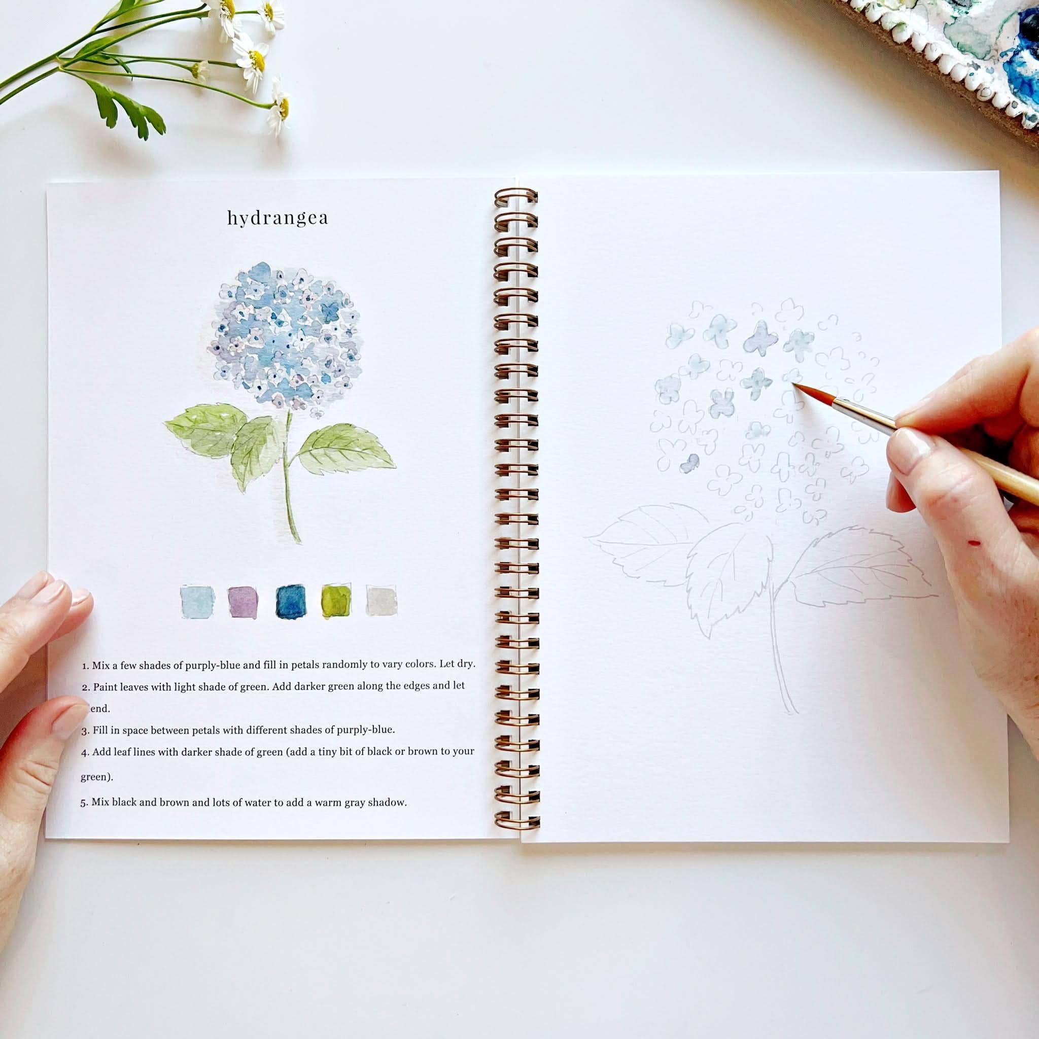 Flowers Watercolor Workbook - Image 4