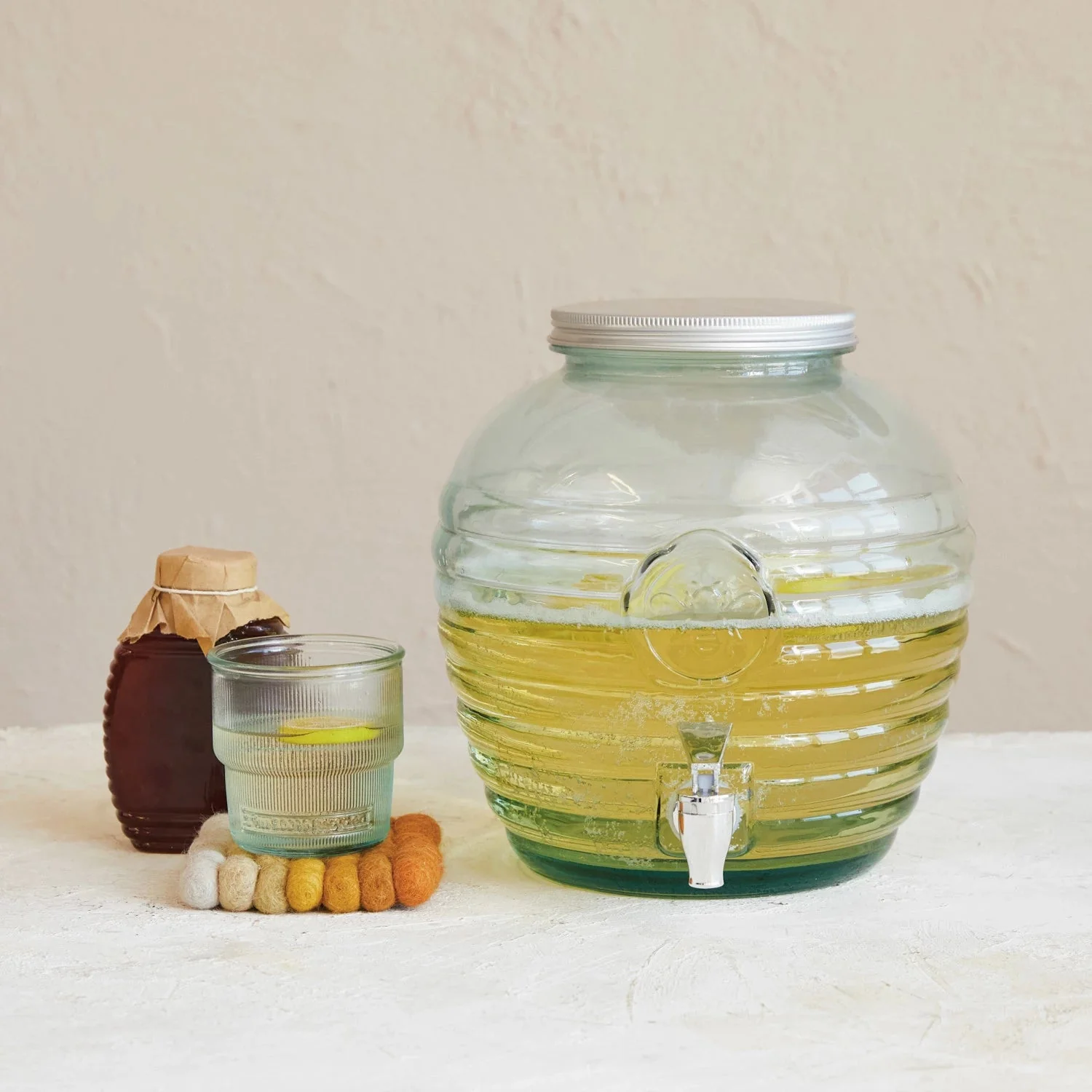 Fluted Recycled Drinking Glass - Image 3