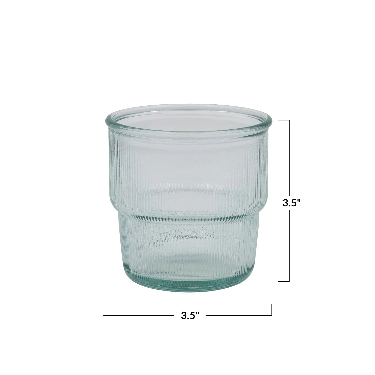 Fluted Recycled Drinking Glass - Image 4