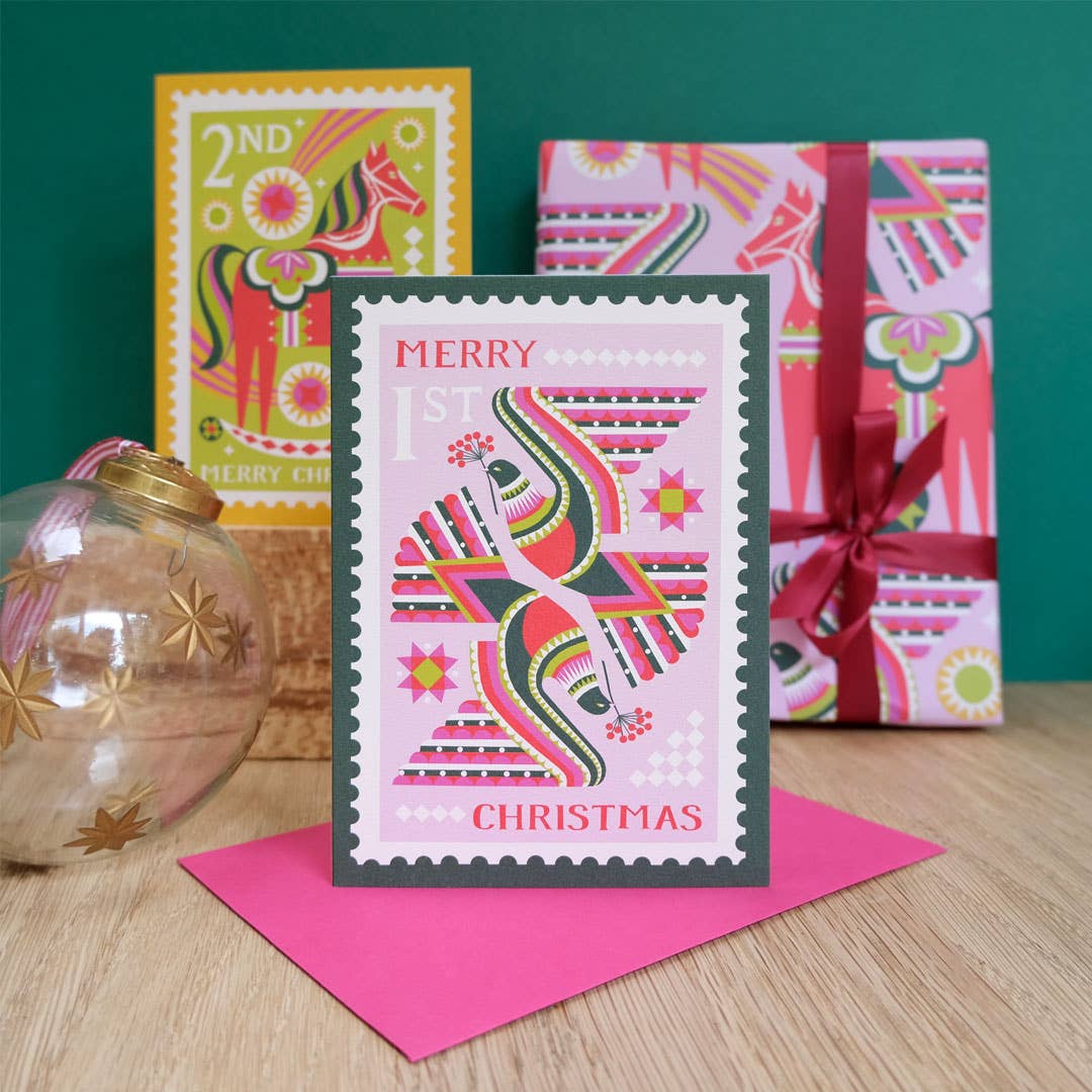 Folk Doves Christmas Card - Image 3