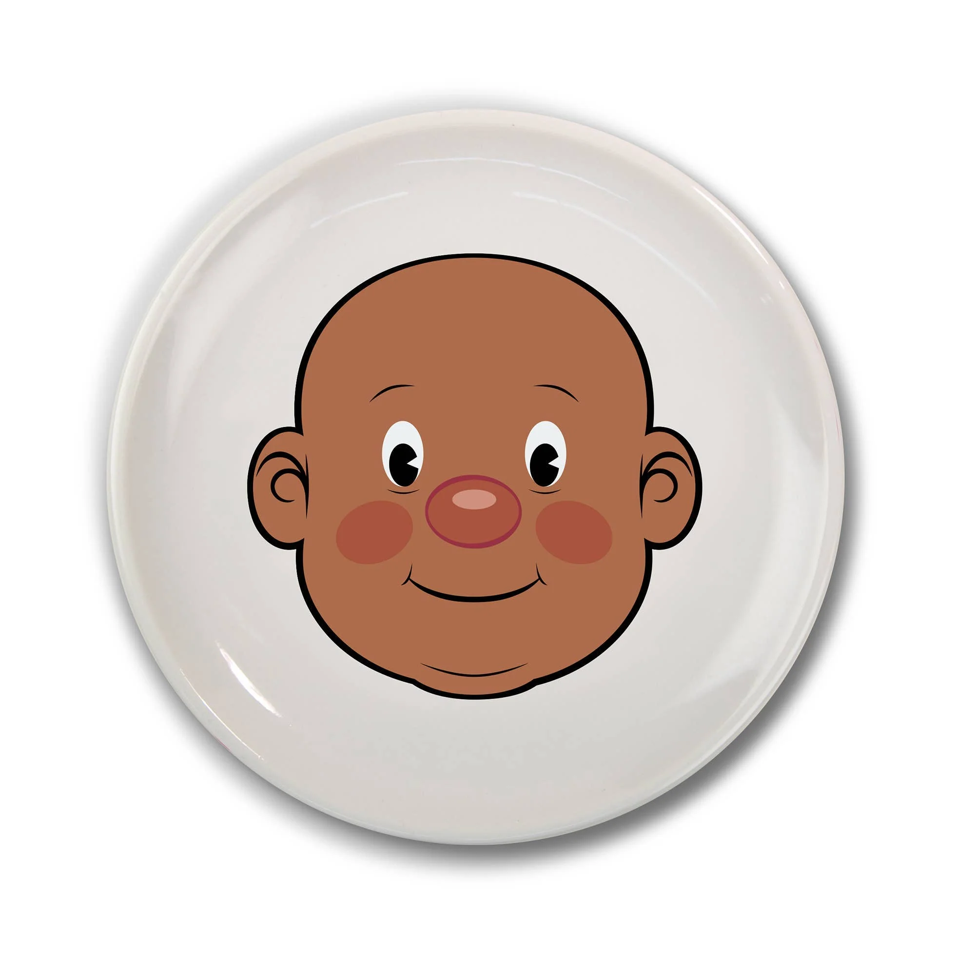 Food Face Dinner Plate: Dark Skin - Image 2
