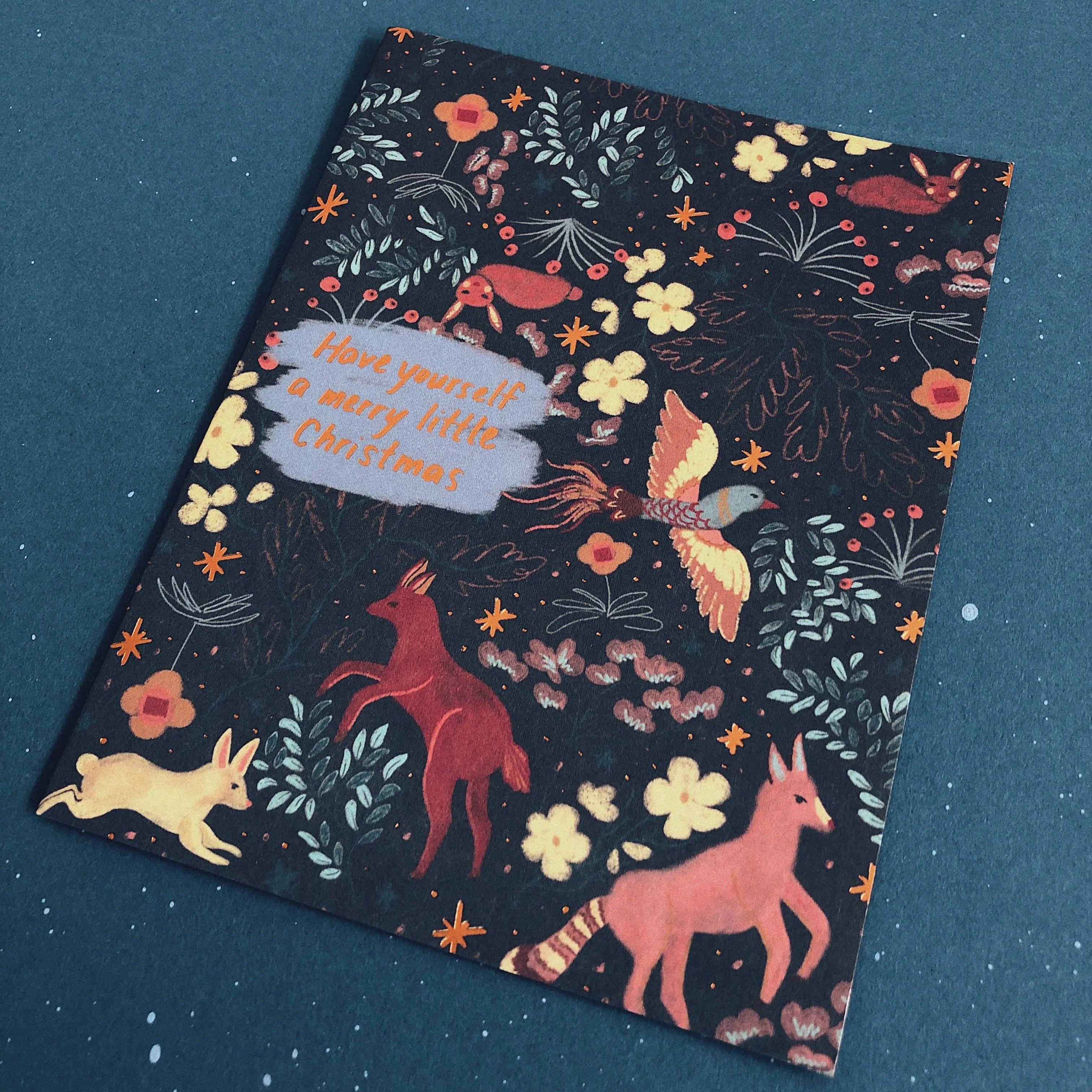 Forest Flora & Fauna Holiday Card - Image 3
