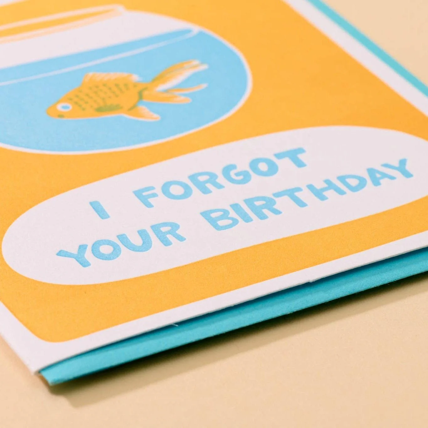 Goldfish Belated Birthday Card - Image 2