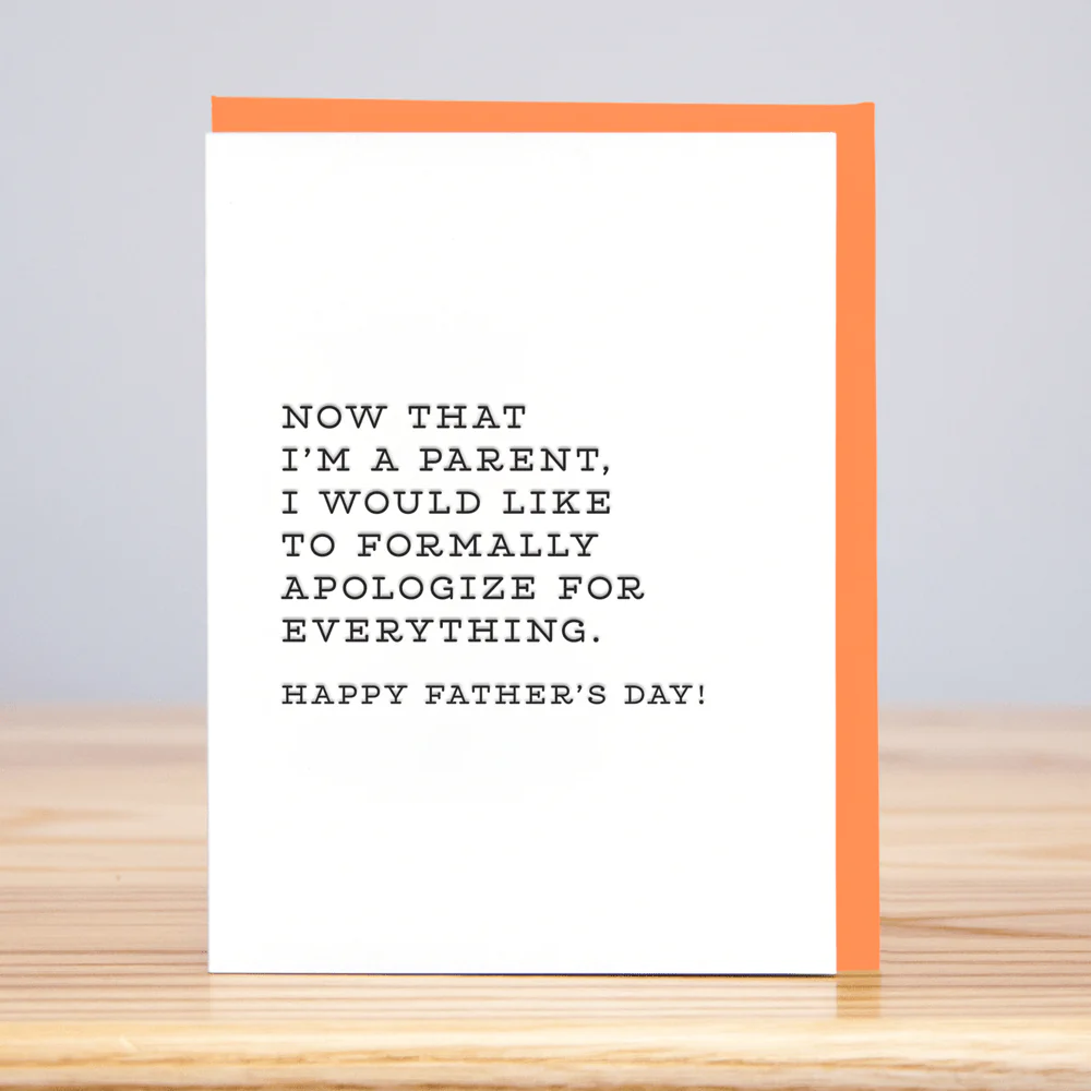 Formally Apologize Father's Day Card