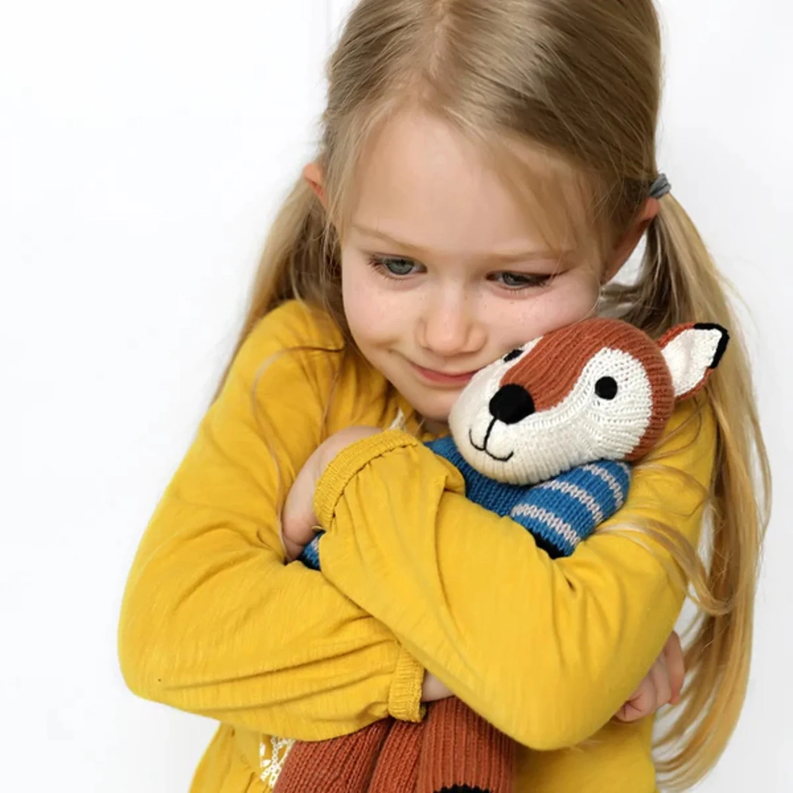 Fox in Blue Sweater Stuffed Animal - Image 2