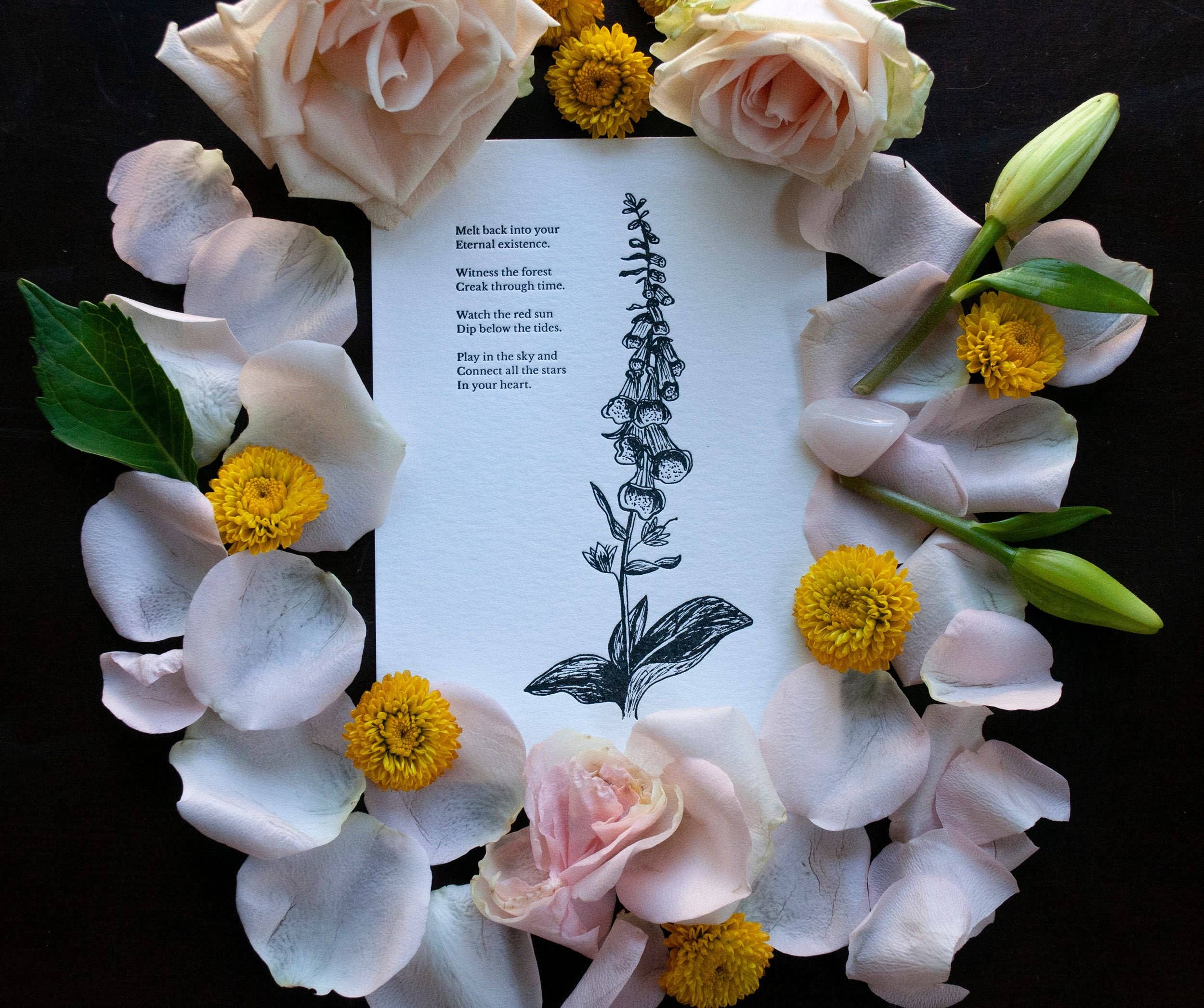 Foxglove Letterpress Print - Image 2