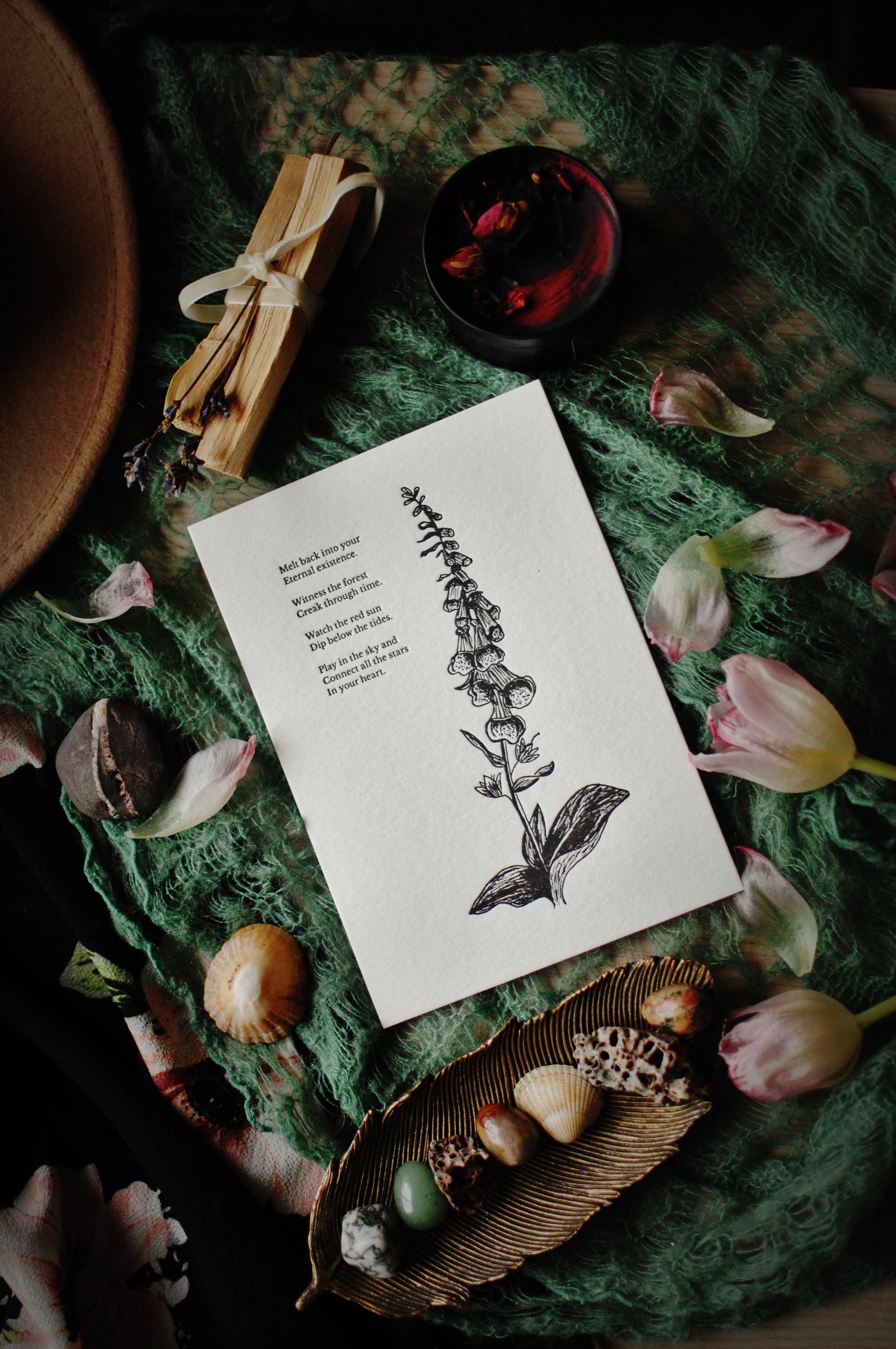 Foxglove Letterpress Print - Image 5