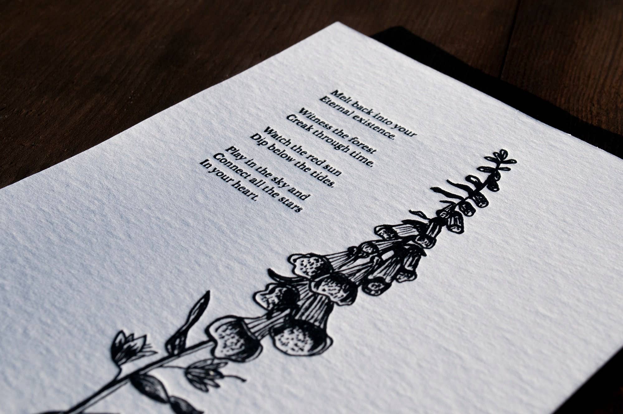 Foxglove Letterpress Print - Image 6