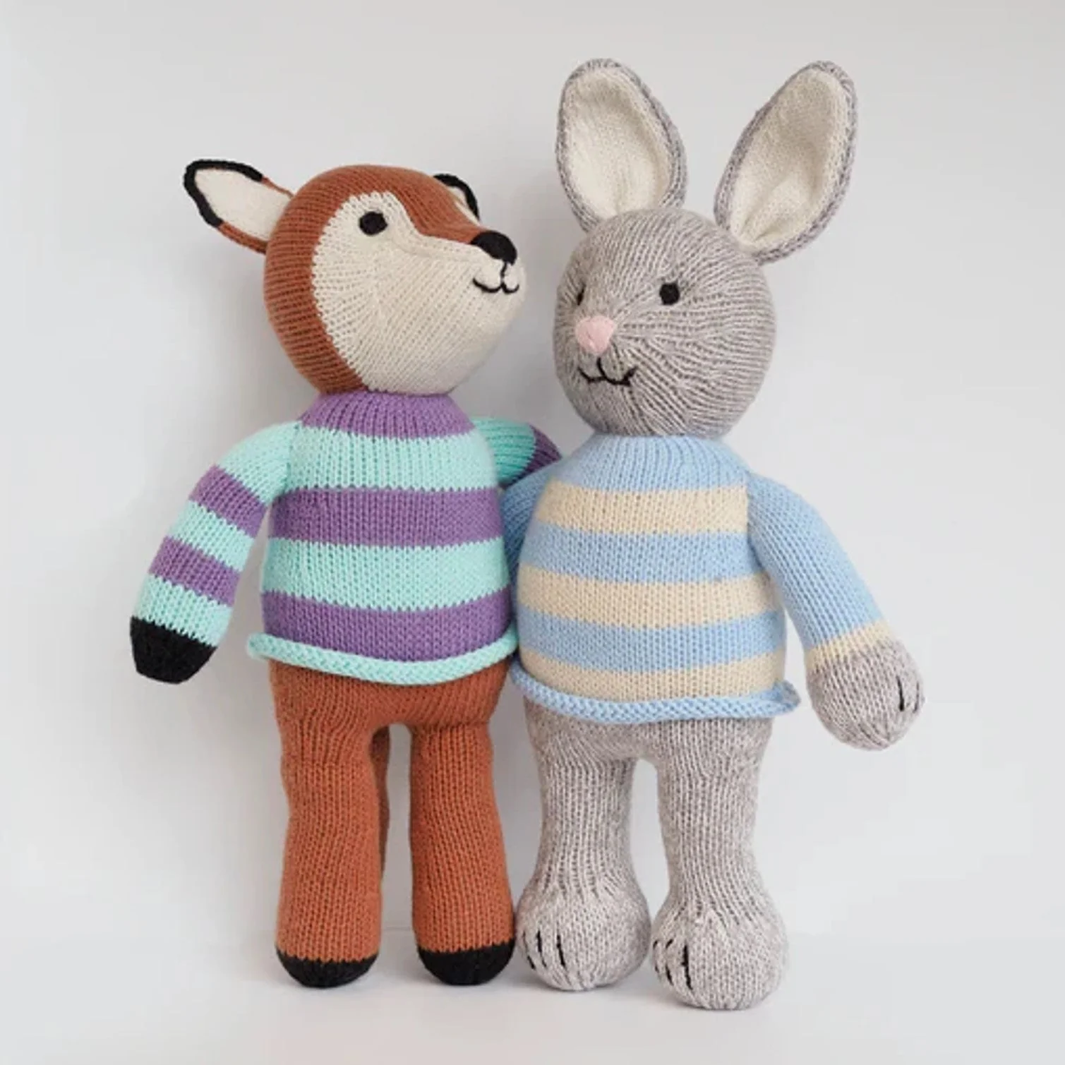 Freddie Fox in Striped Sweater Stuffed Animal - Image 2