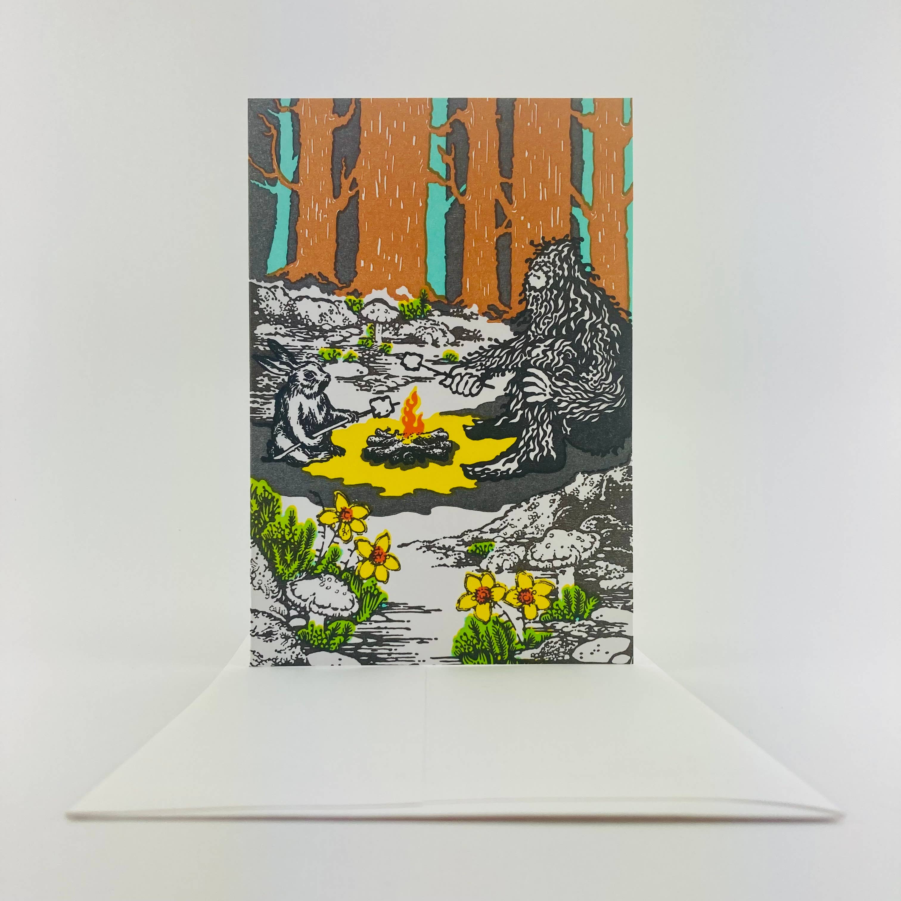 Friends Roasting Marshmallows Card
