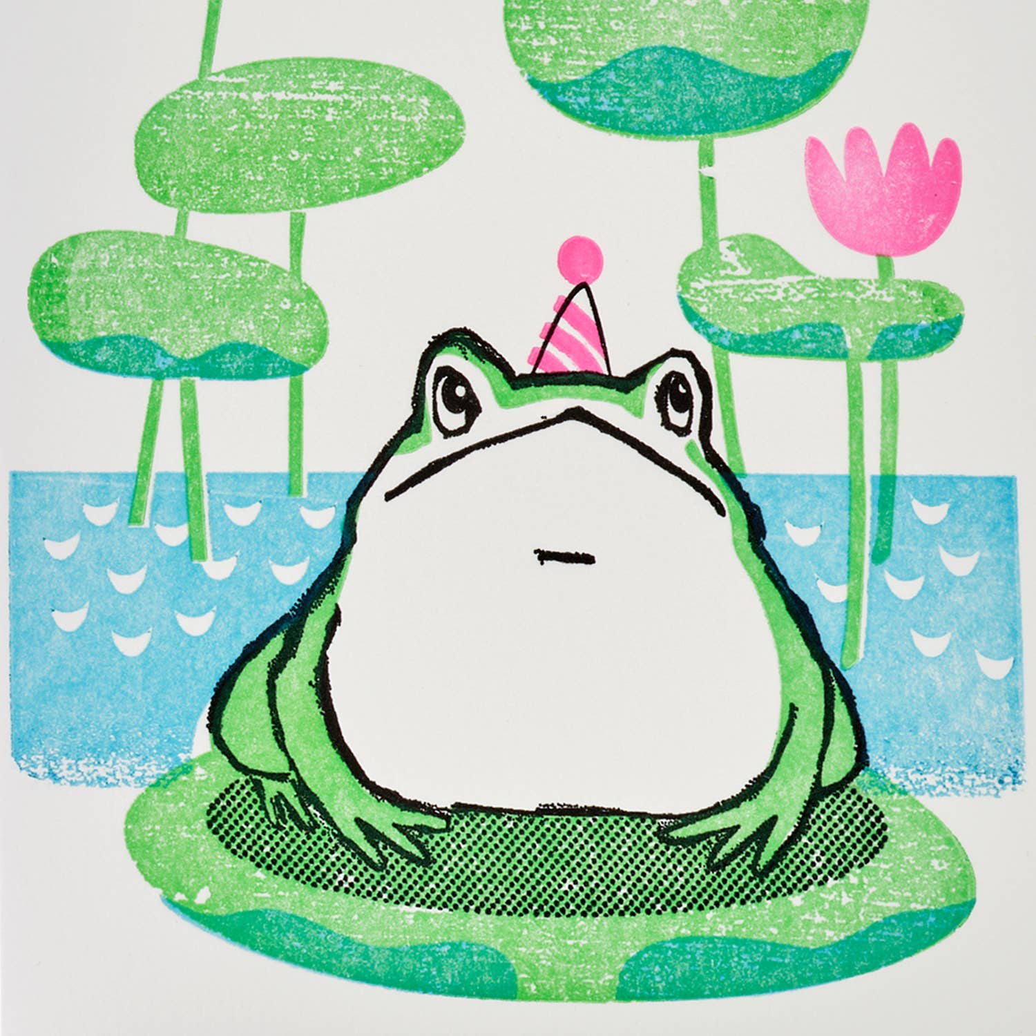Frog on Lilly Pad Birthday Card - Image 2