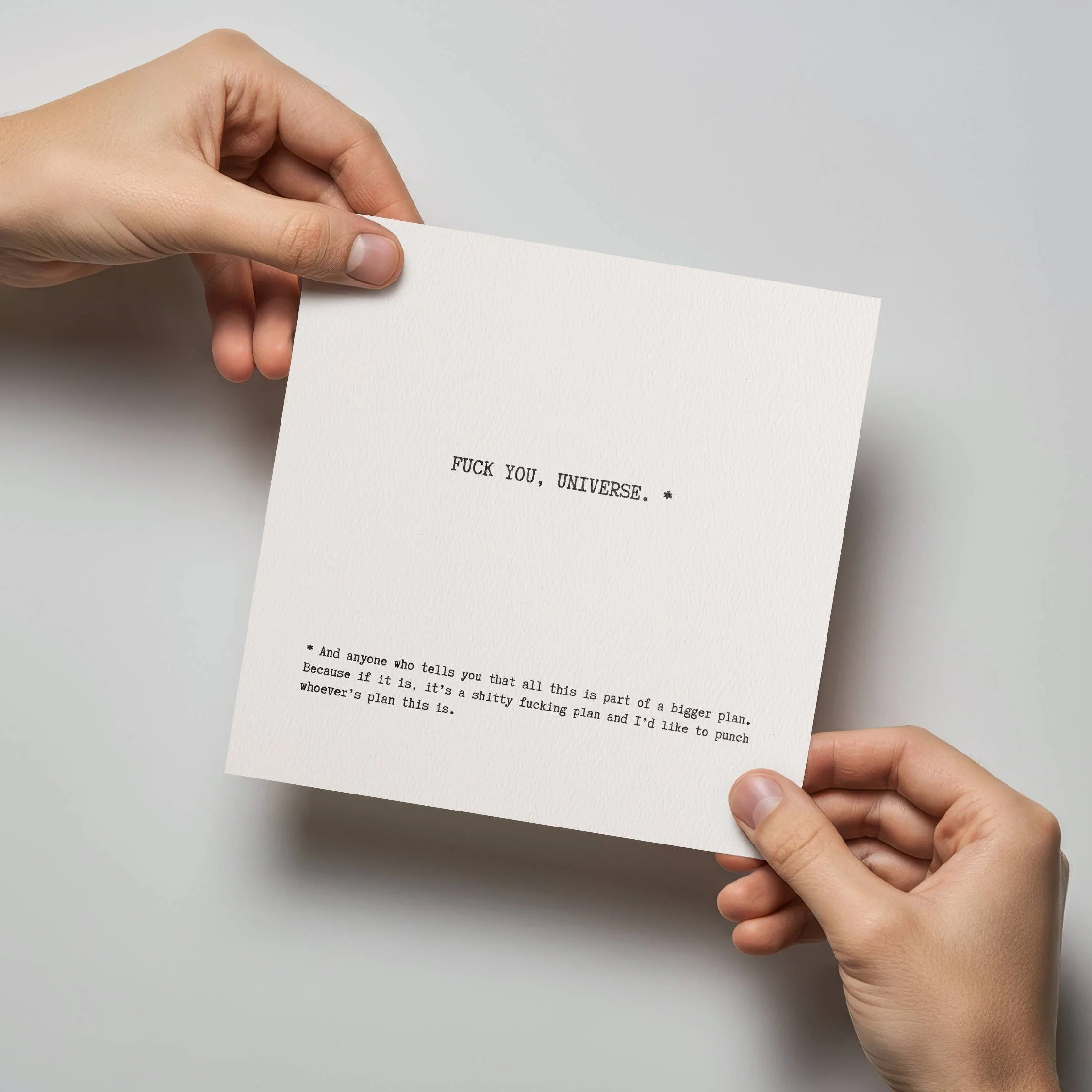 Fuck You Universe Encouragement Card - Image 3