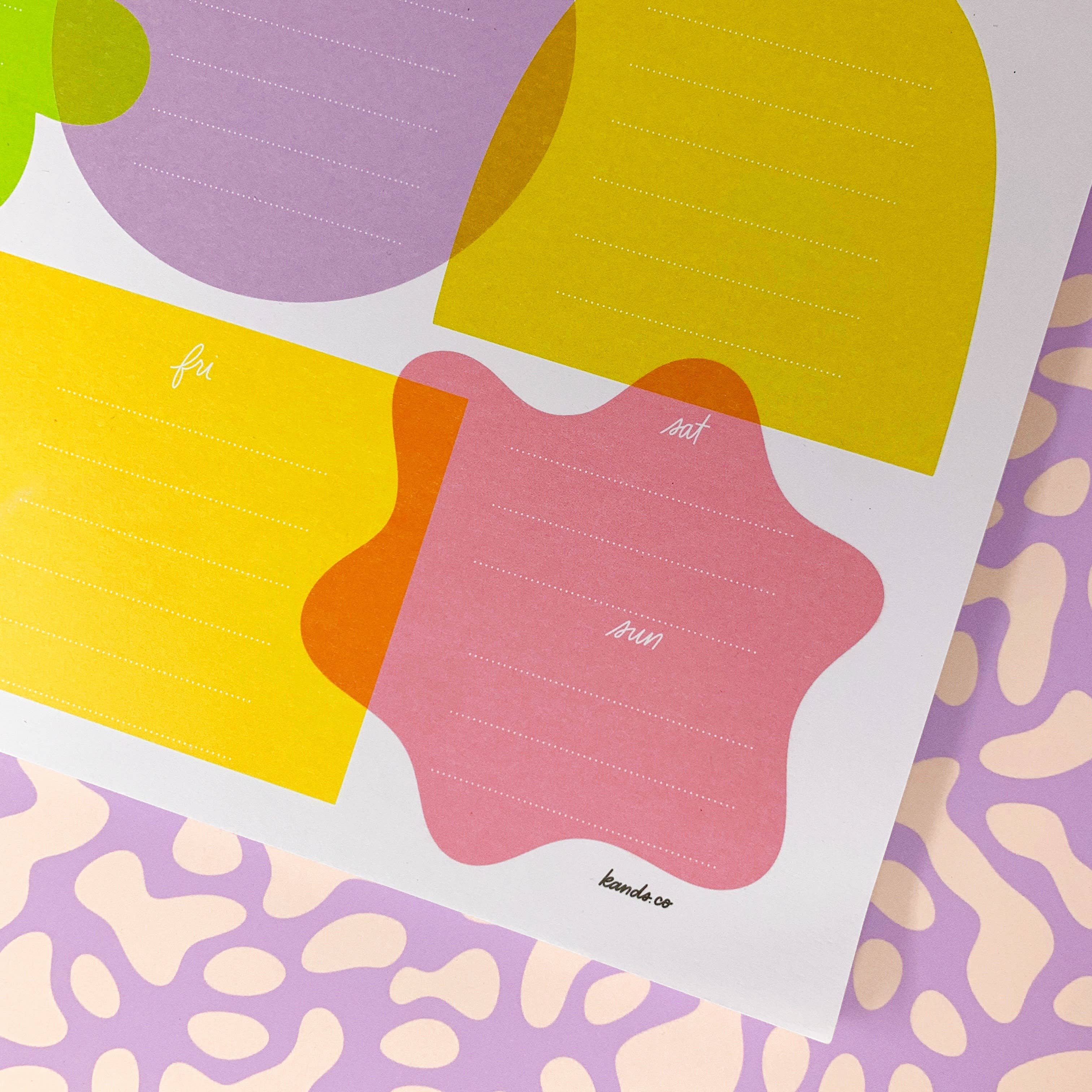Fun With Shapes Weekly Desk Planner - Image 3