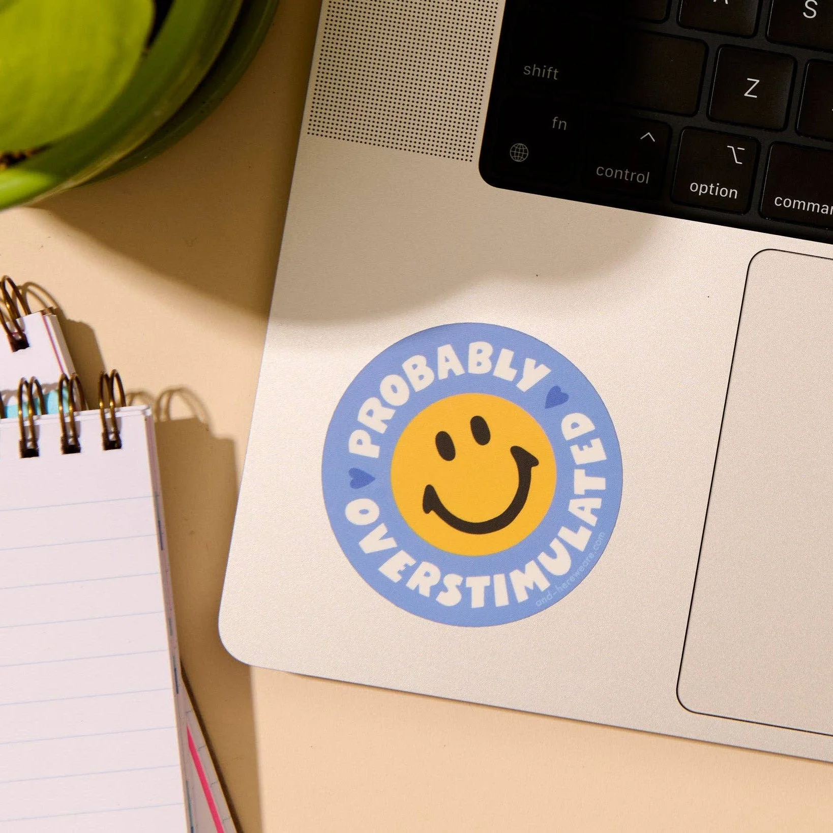 Overstimulated Smiley Sticker - Image 2