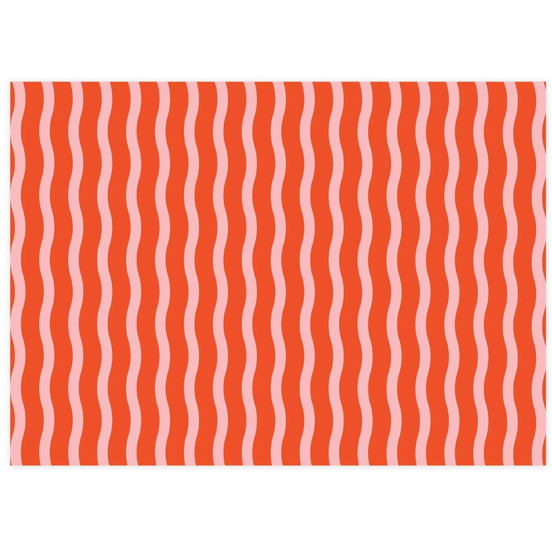 Tangy Red/Pink Fussy Stripe Tissue Paper - Image 2