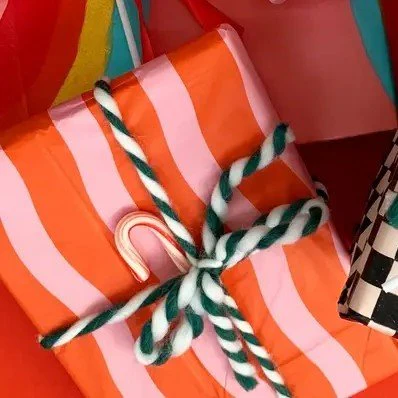 Tangy Red/Pink Fussy Stripe Tissue Paper - Image 3