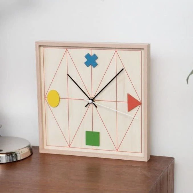 Geometric Wood Clock