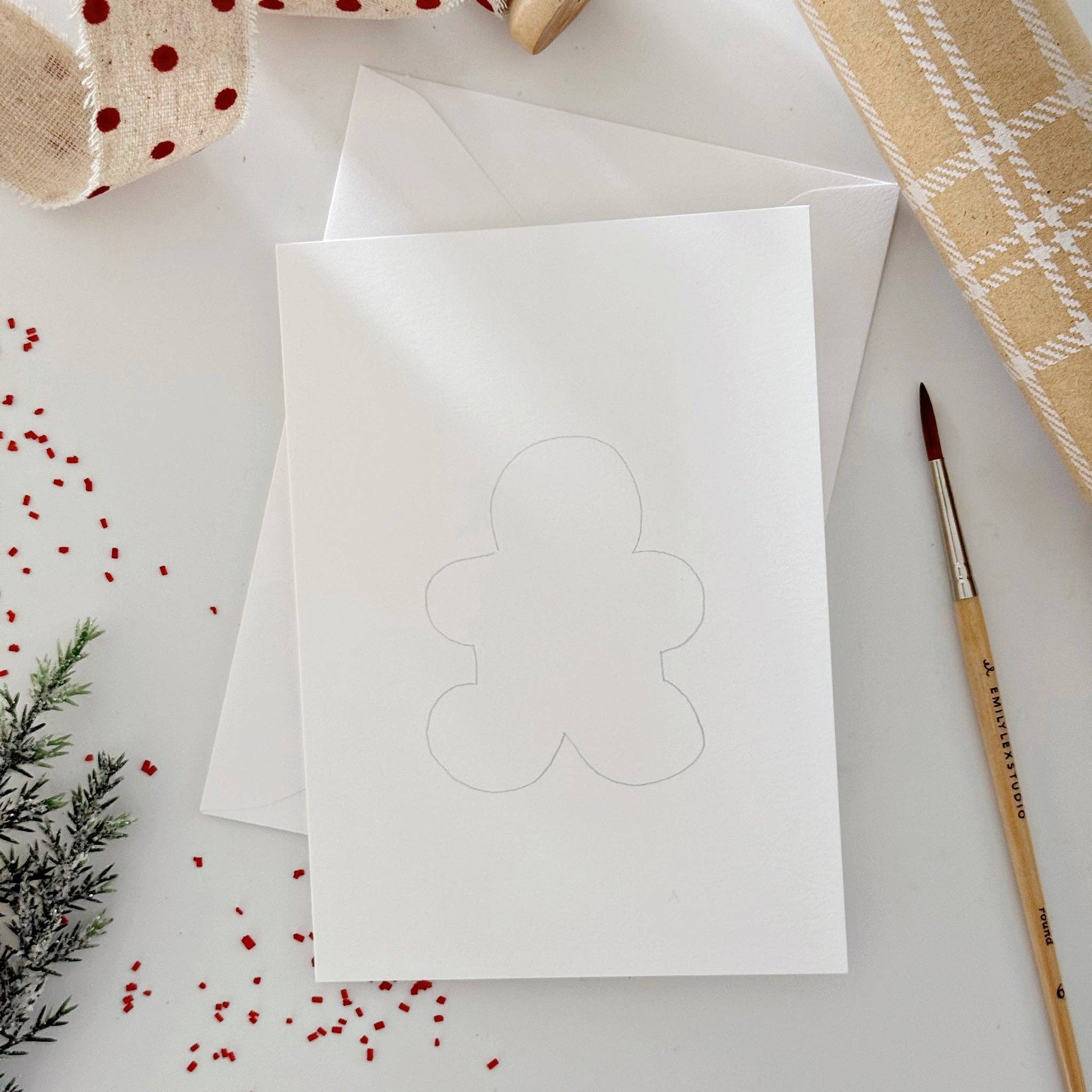 Gingerbread Paintable Notecards - Image 6