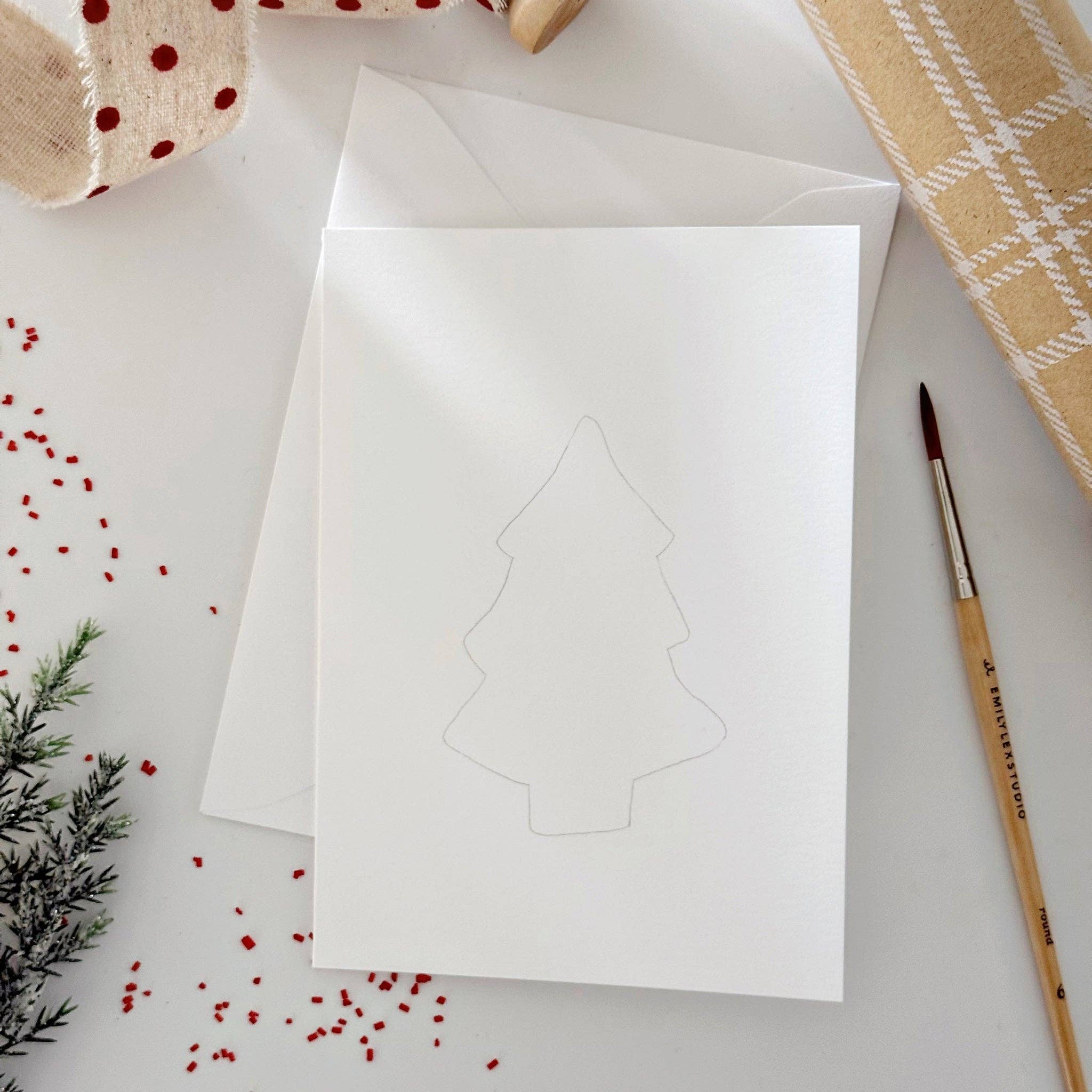 Gingerbread Paintable Notecards - Image 8
