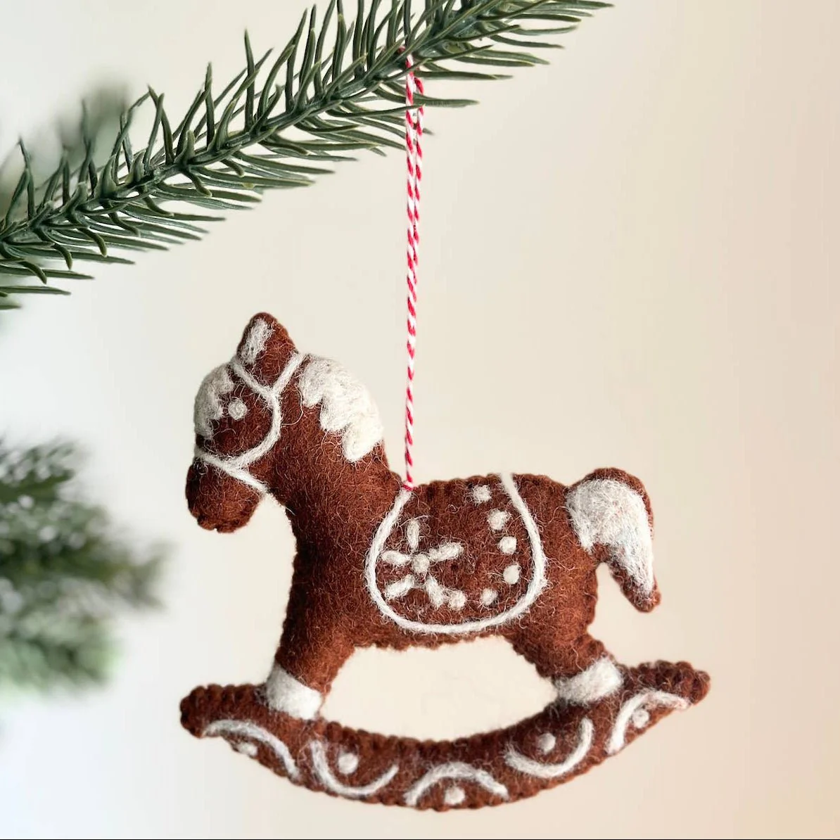 Gingerbread Rocking Horse Ornament - Image 2