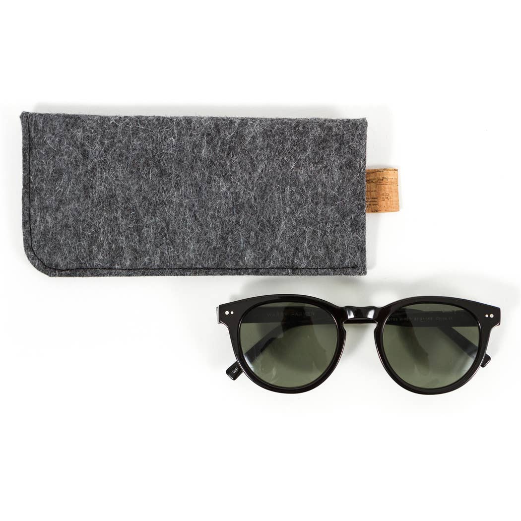 Merino Felt Glasses Sleeve: Heather Charcoal