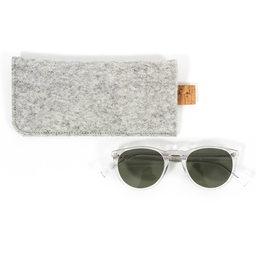 Merino Felt Glasses Sleeve: Heather Grey