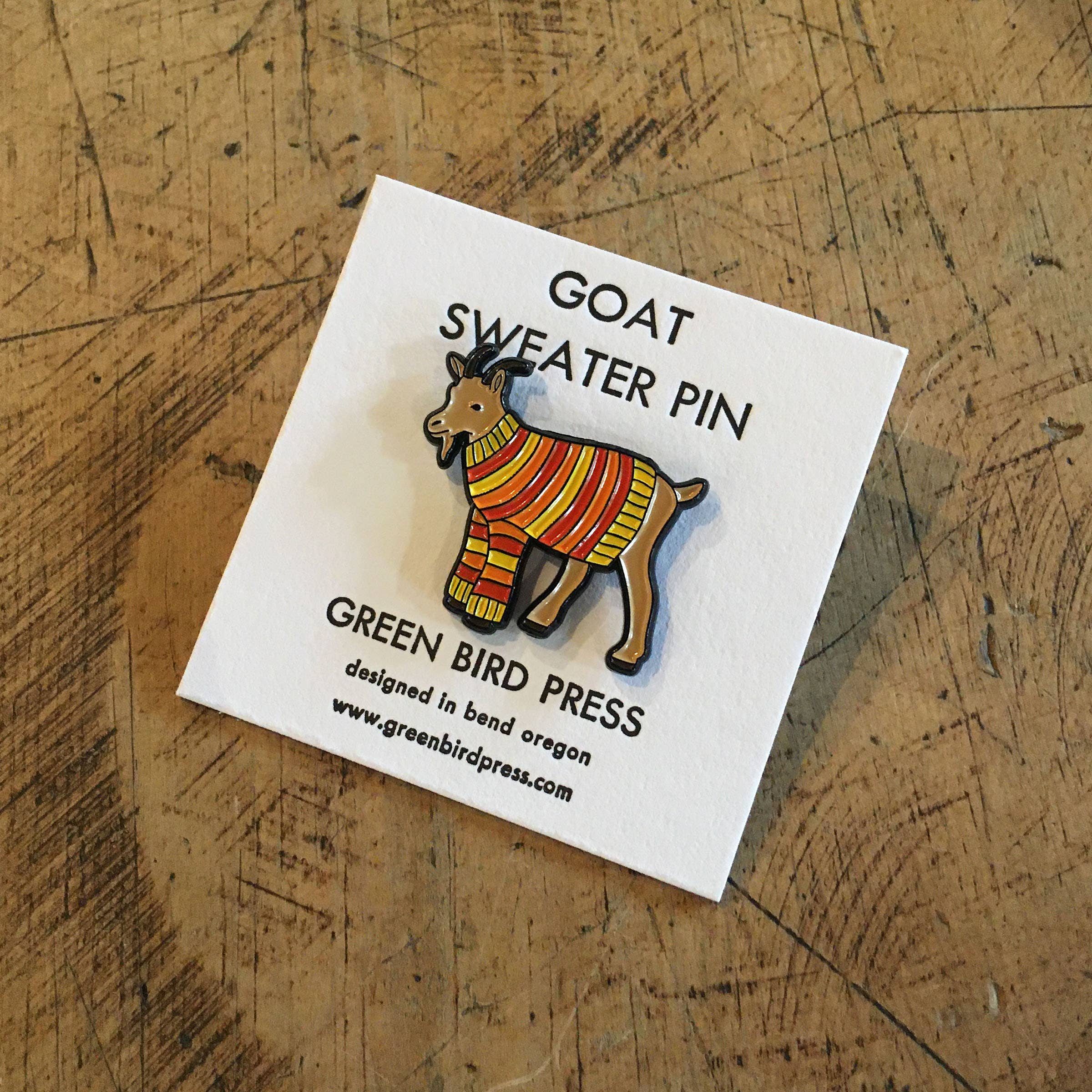 Goat Sweater Enamel Pin - Image 2