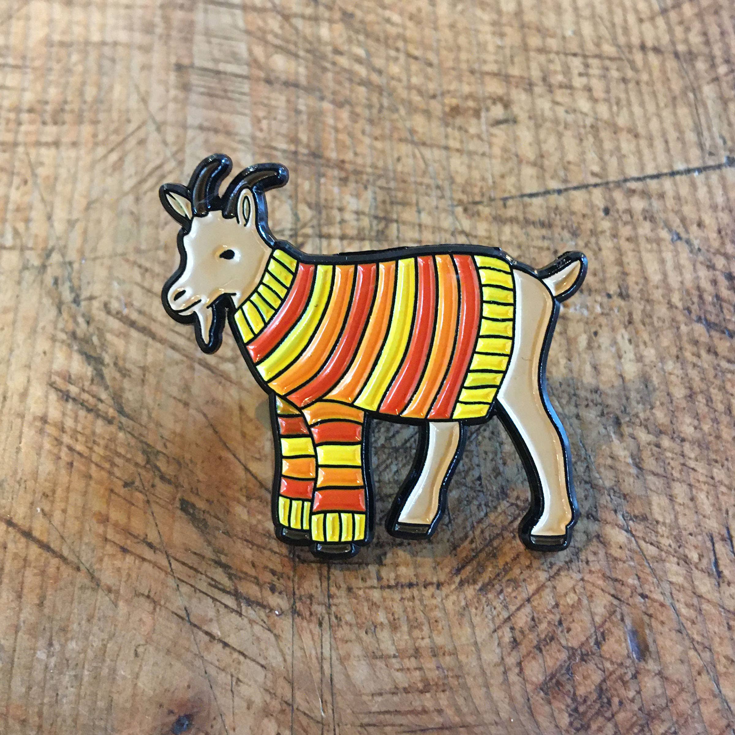 Goat Sweater Enamel Pin - Image 3