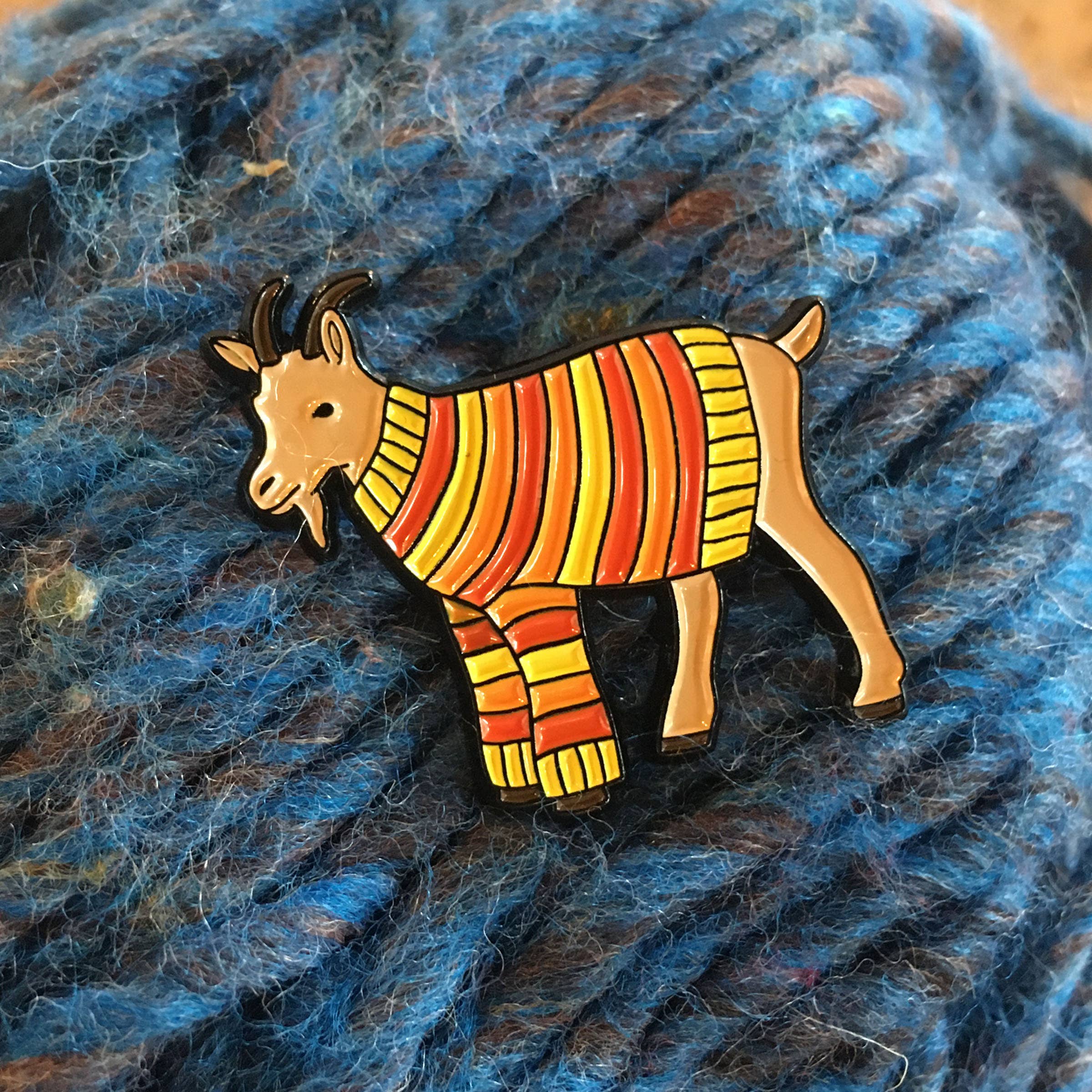 Goat Sweater Enamel Pin - Image 4