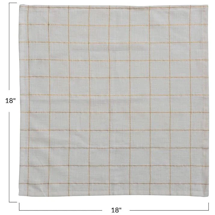 Gold & Cream Cotton Napkin Set - Image 4
