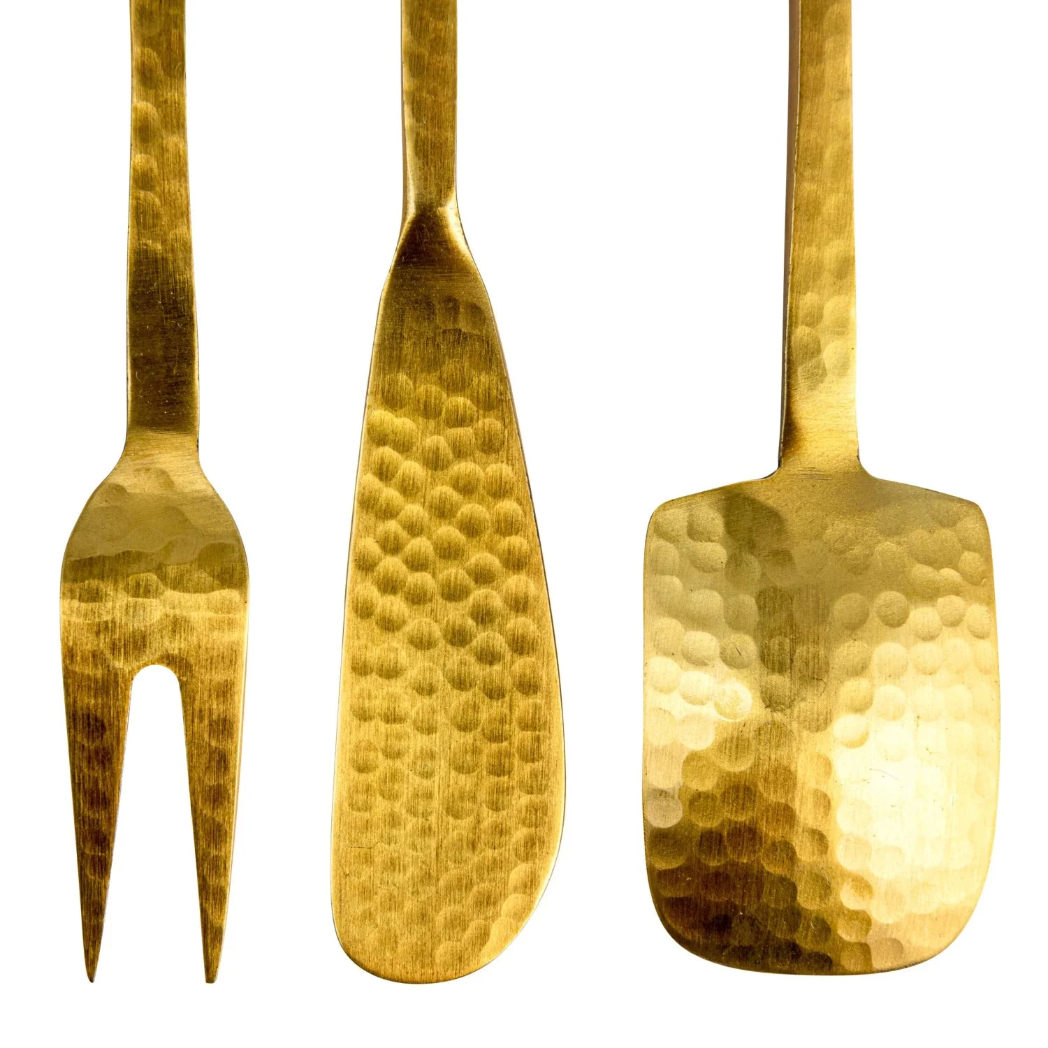 Gold Finish Stainless Appetizer Utensils - Image 3