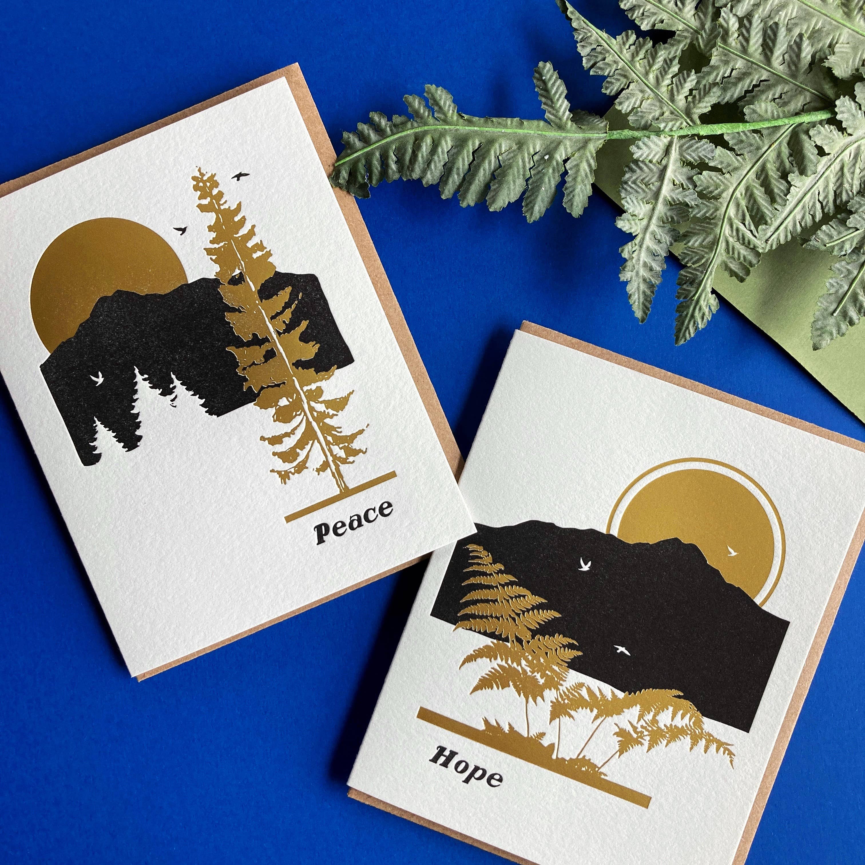 Golden Forest Peace Sympathy Card - Image 2