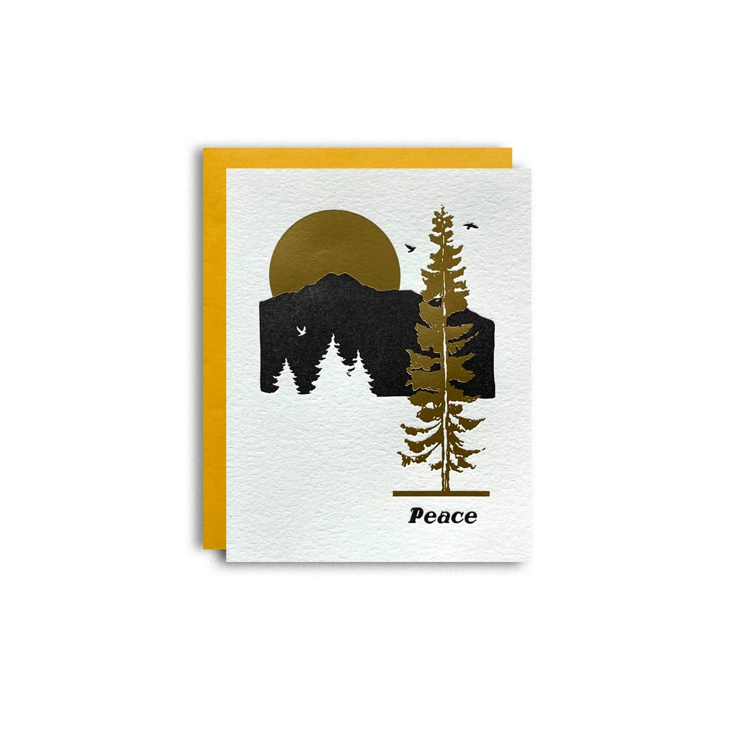 Golden Forest Peace Sympathy Card - Image 4