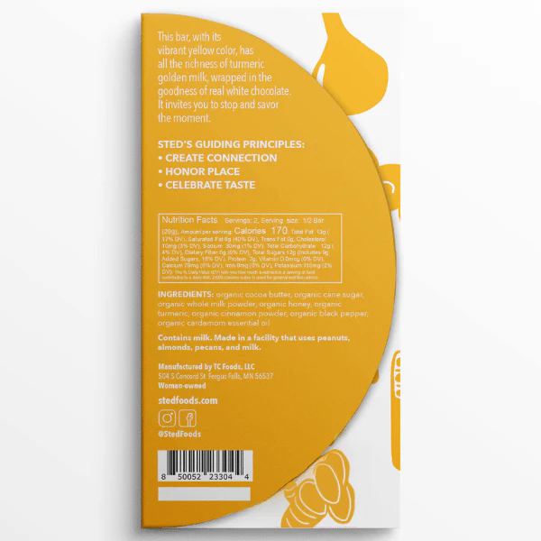 Golden Milk White Chocolate Bar - Image 2