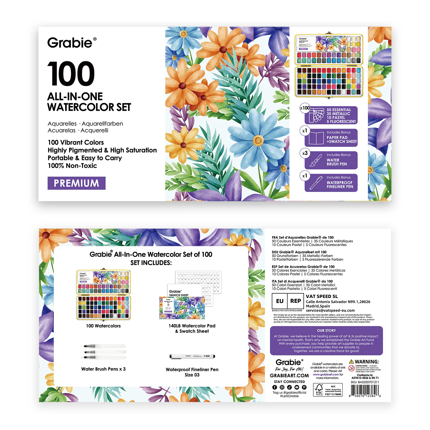 Premium Watercolor Set of 100 - Image 10
