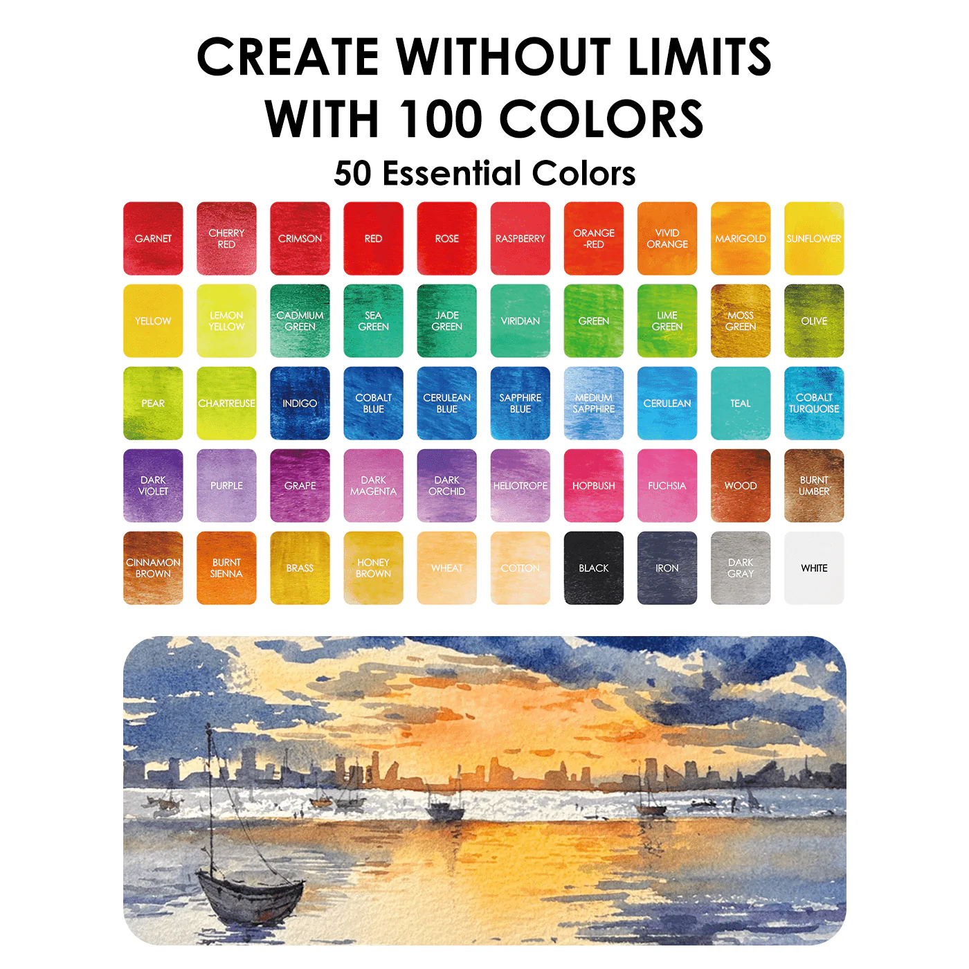 Premium Watercolor Set of 100 - Image 4