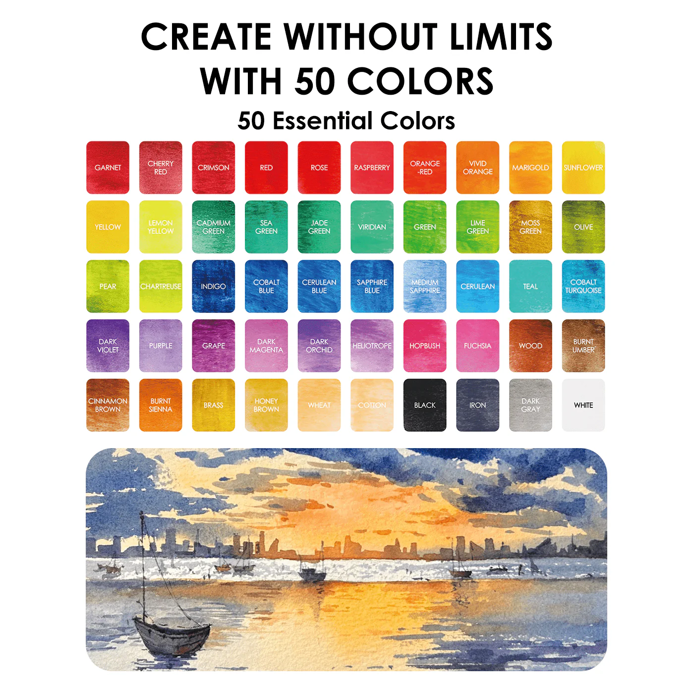 Premium Watercolor Set of 50 - Image 4
