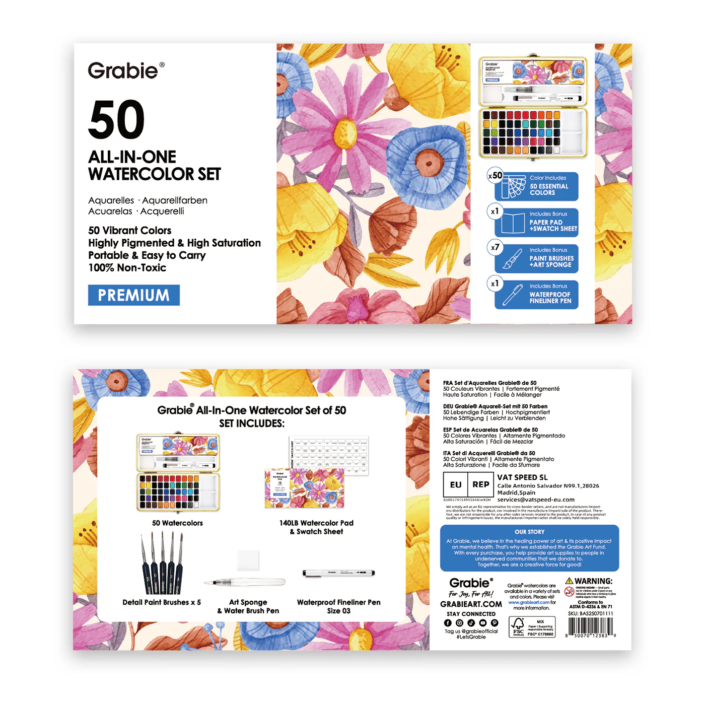 Premium Watercolor Set of 50 - Image 9