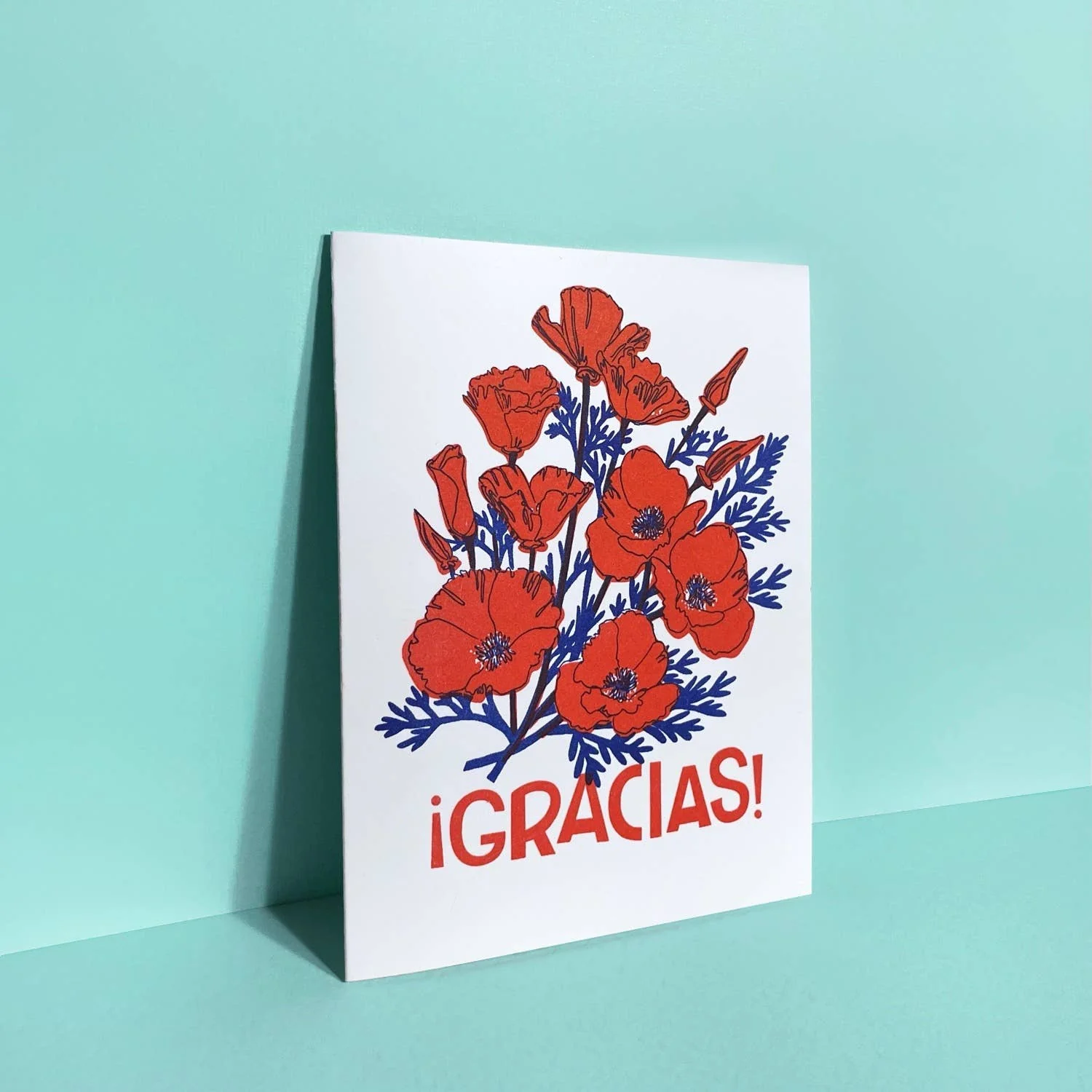 Gracias Poppies Thank You Card - Image 2