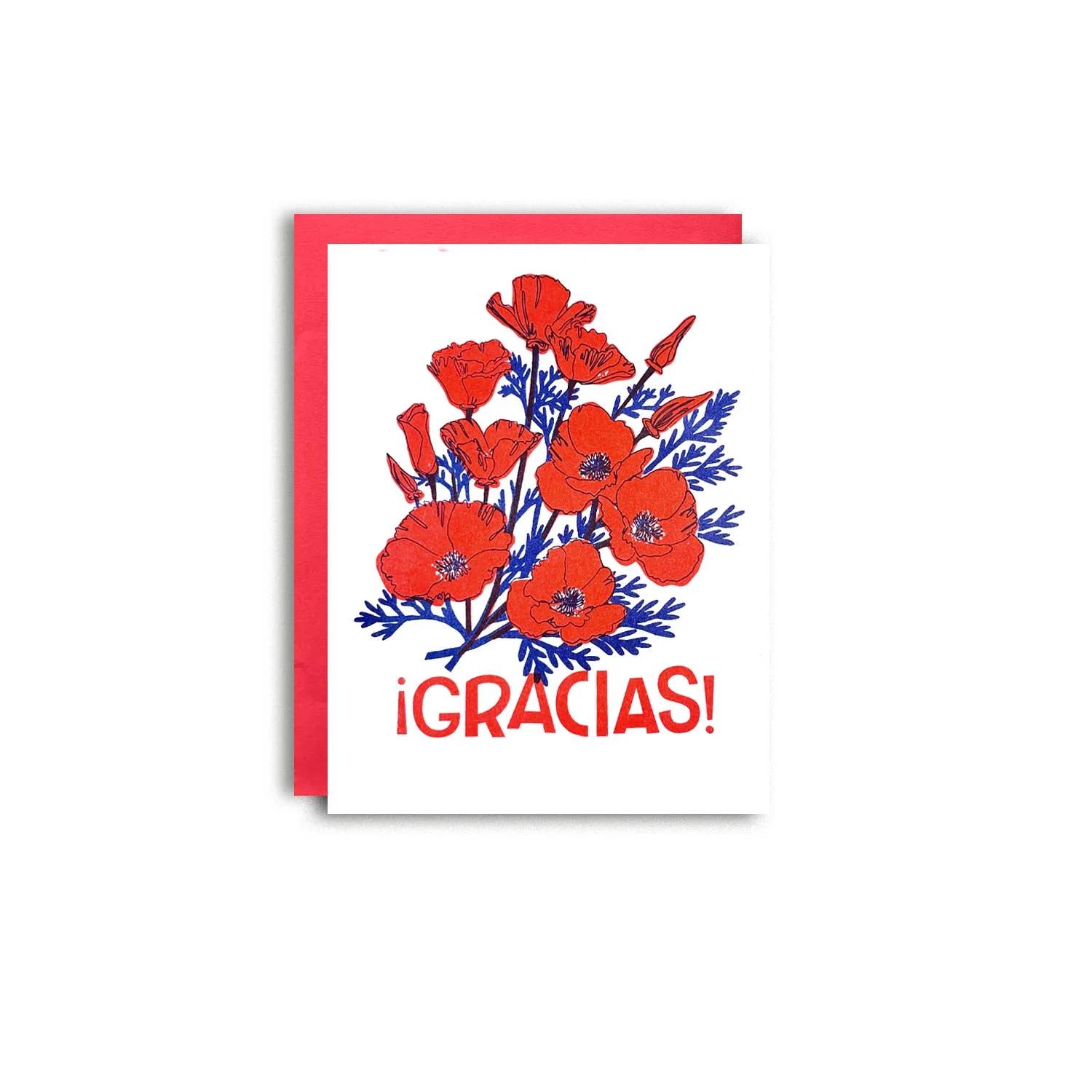 Gracias Poppies Thank You Card - Image 4